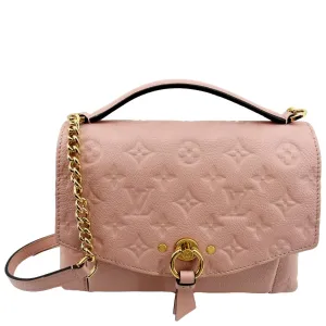 LOUIS VUITTON Blanche BB Empreinte Leather Shoulder Bag Rose Poudre