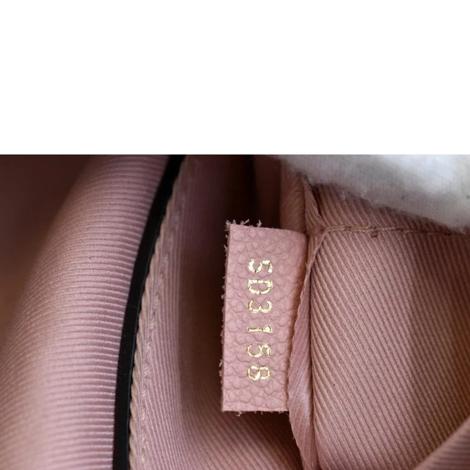 LOUIS VUITTON Blanche BB Empreinte Leather Shoulder Bag Rose Poudre