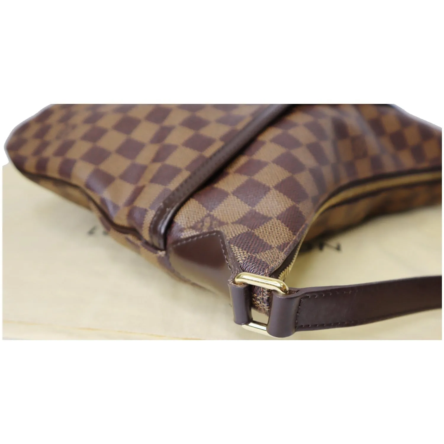 LOUIS VUITTON Bloomsbury GM Damier Ebene Shoulder Crossbody Bag Brown
