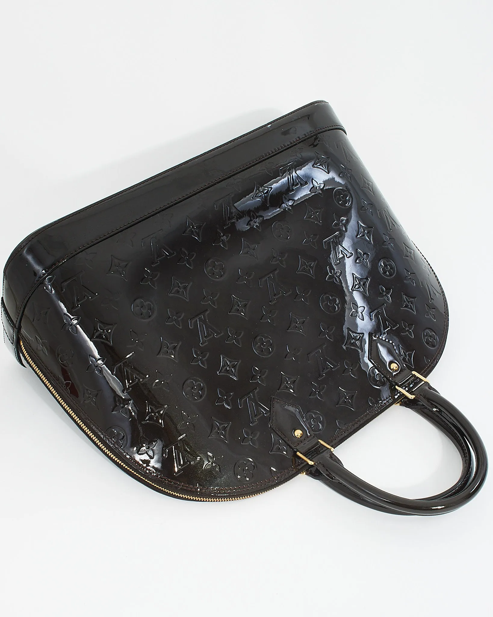 Louis Vuitton Brown Monogram Vernis Alma GM Bag