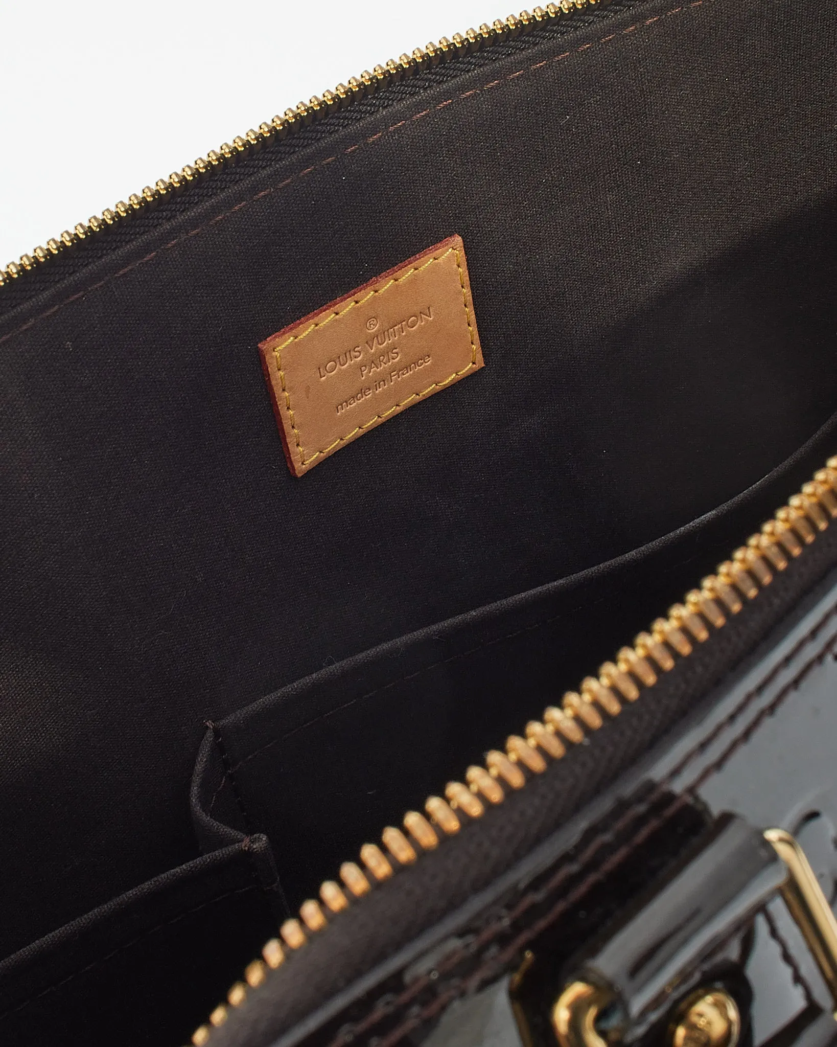 Louis Vuitton Brown Monogram Vernis Alma GM Bag