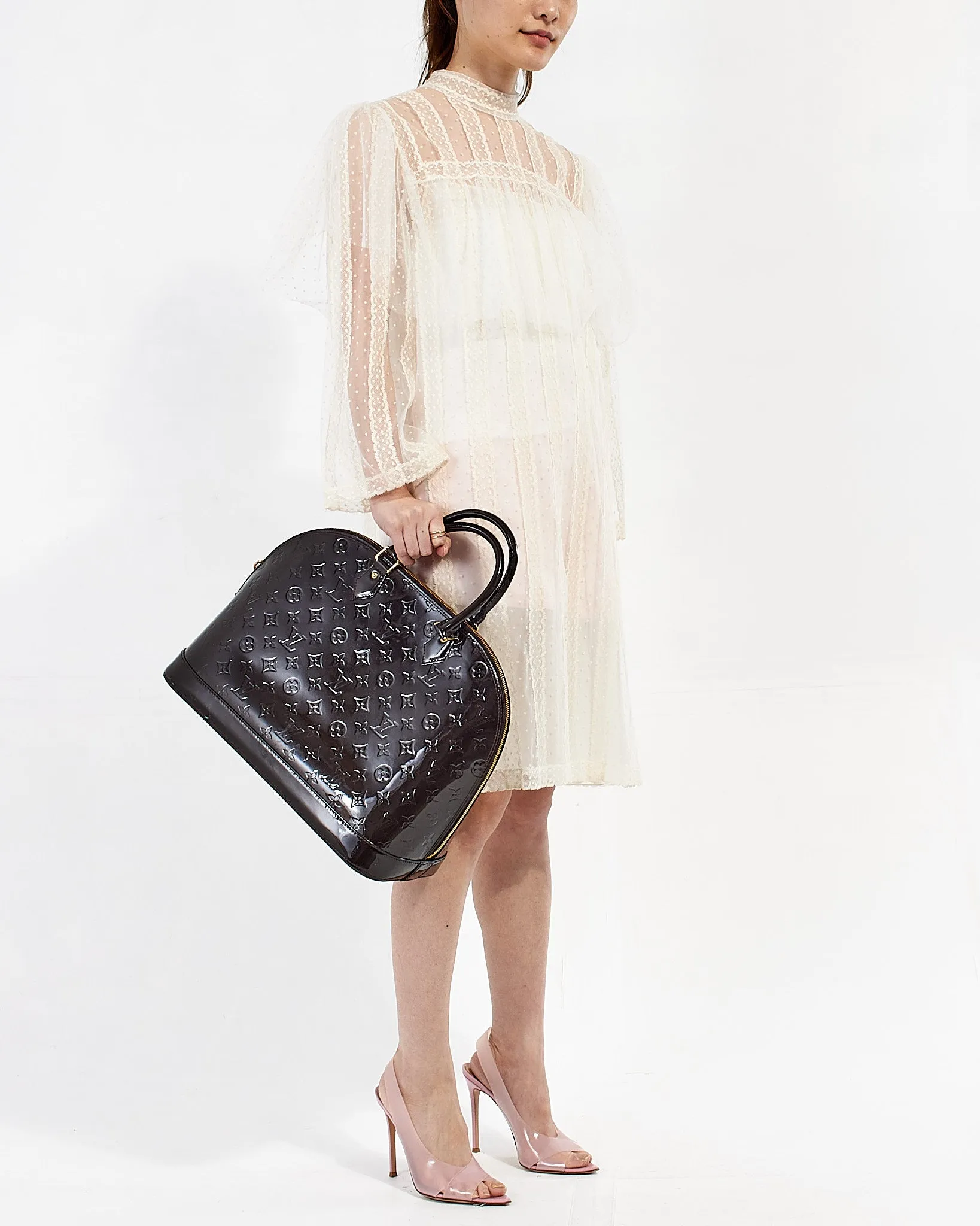 Louis Vuitton Brown Monogram Vernis Alma GM Bag