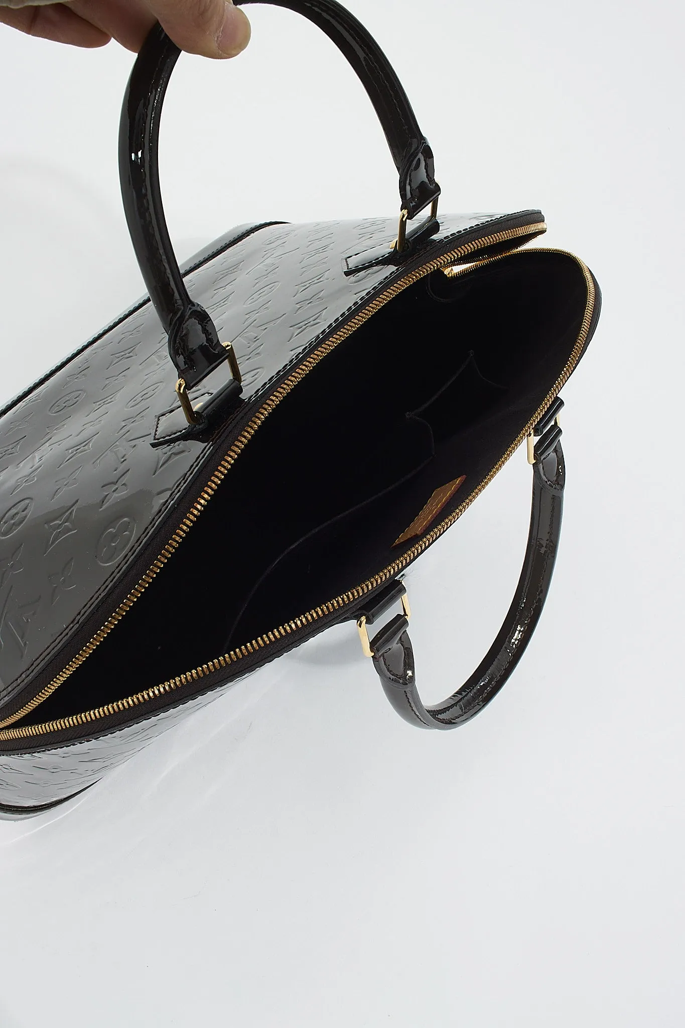 Louis Vuitton Brown Monogram Vernis Alma GM Bag