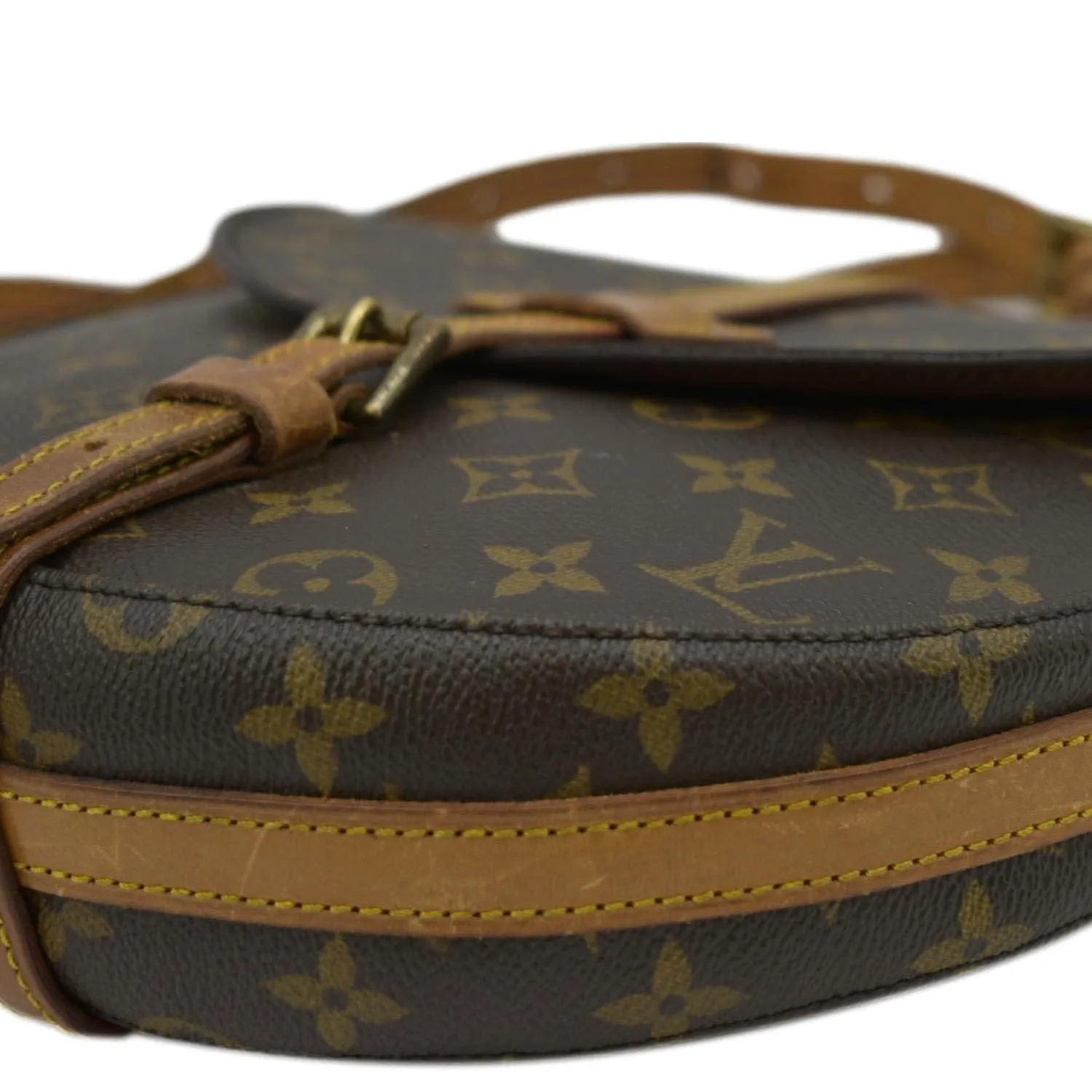 LOUIS VUITTON Chantilly Monogram Canvas Crossbody Bag Brown