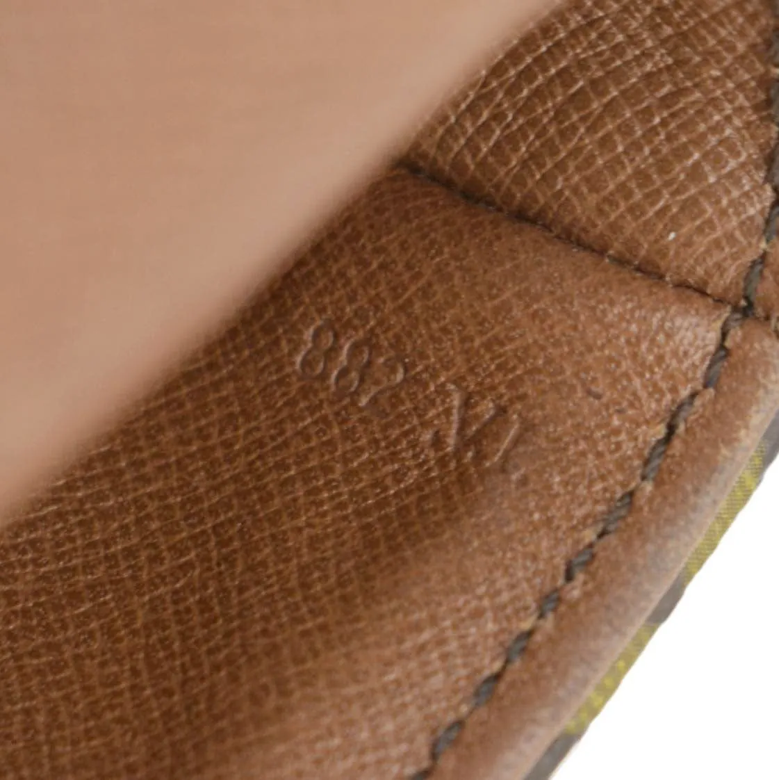 LOUIS VUITTON Chantilly Monogram Canvas Crossbody Bag Brown