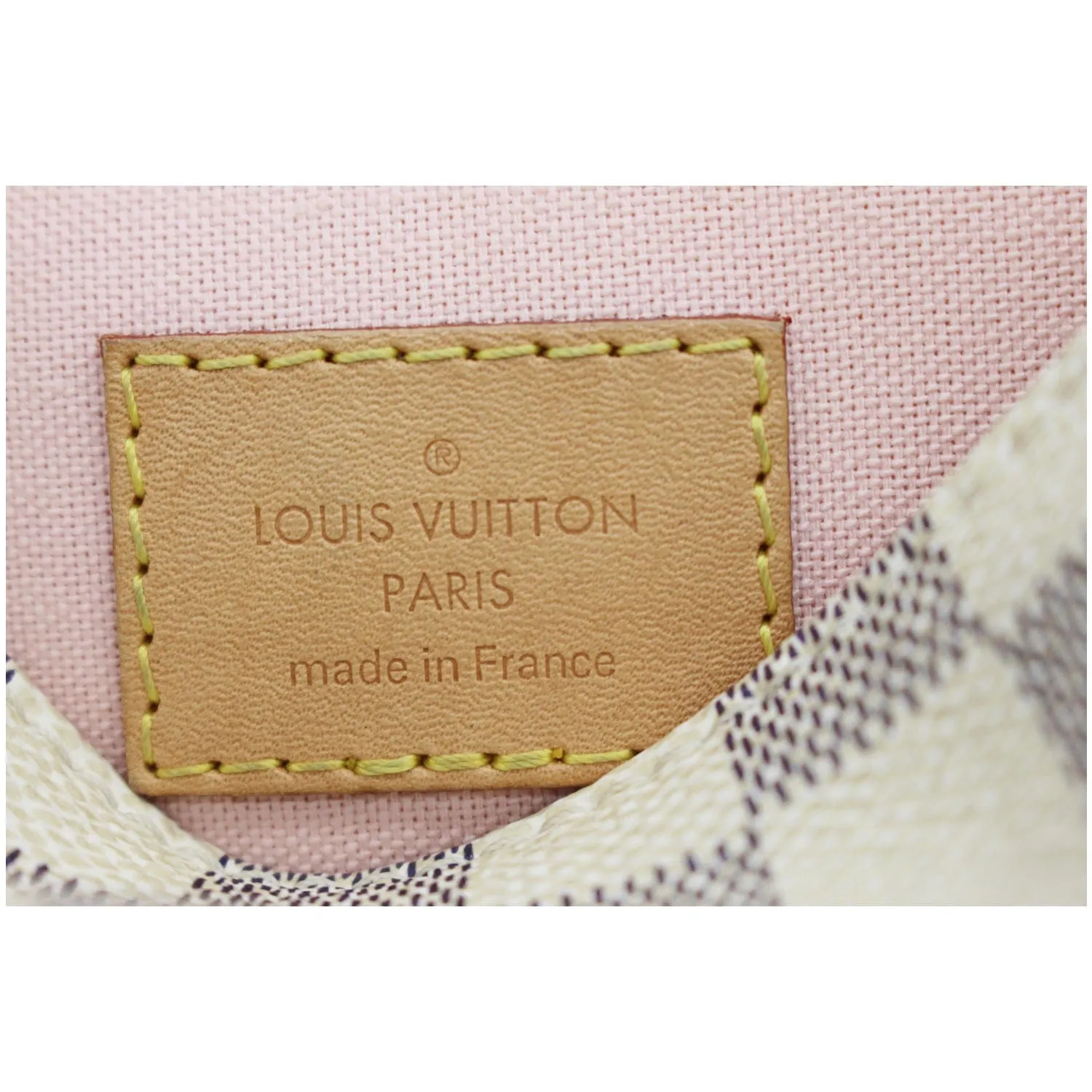 LOUIS VUITTON Croisette Damier Azur Satchel Crossbody Bag White