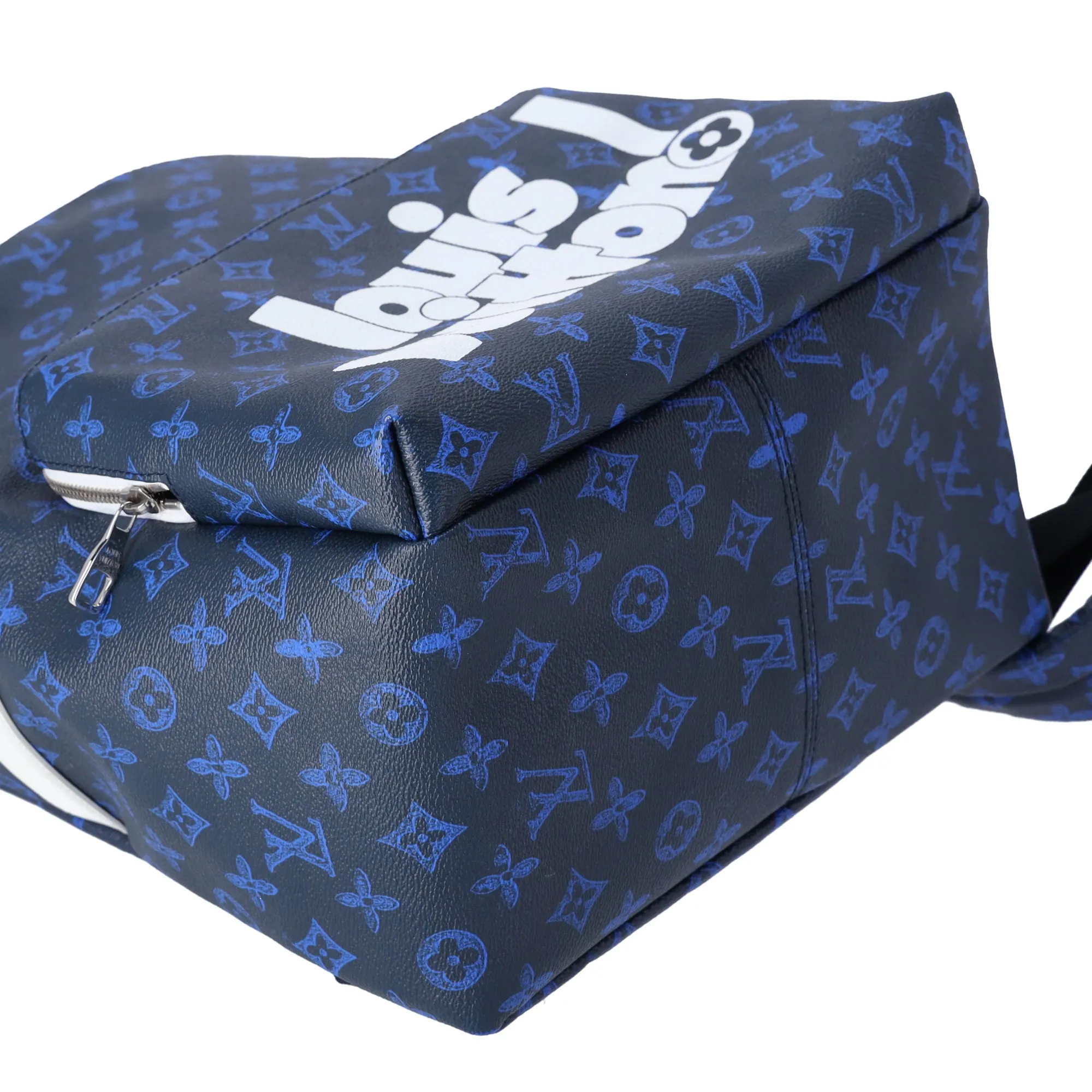 Louis Vuitton Discovery Backpack PM Everyday LV M45879 Dark Navy Blue White