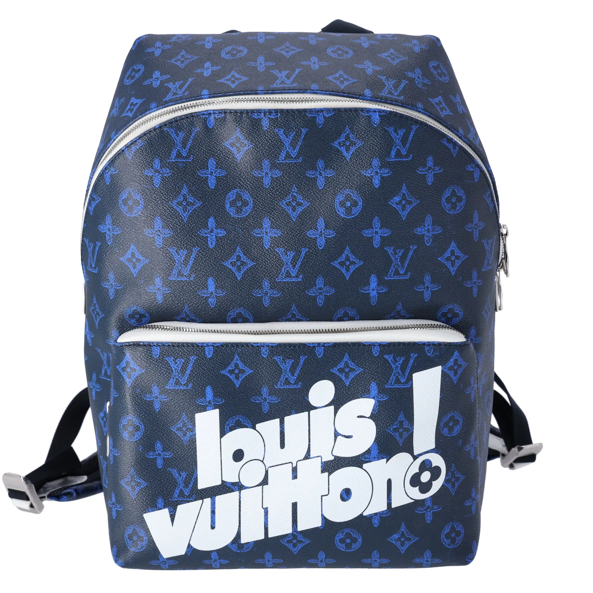 Louis Vuitton Discovery Backpack PM Everyday LV M45879 Dark Navy Blue White