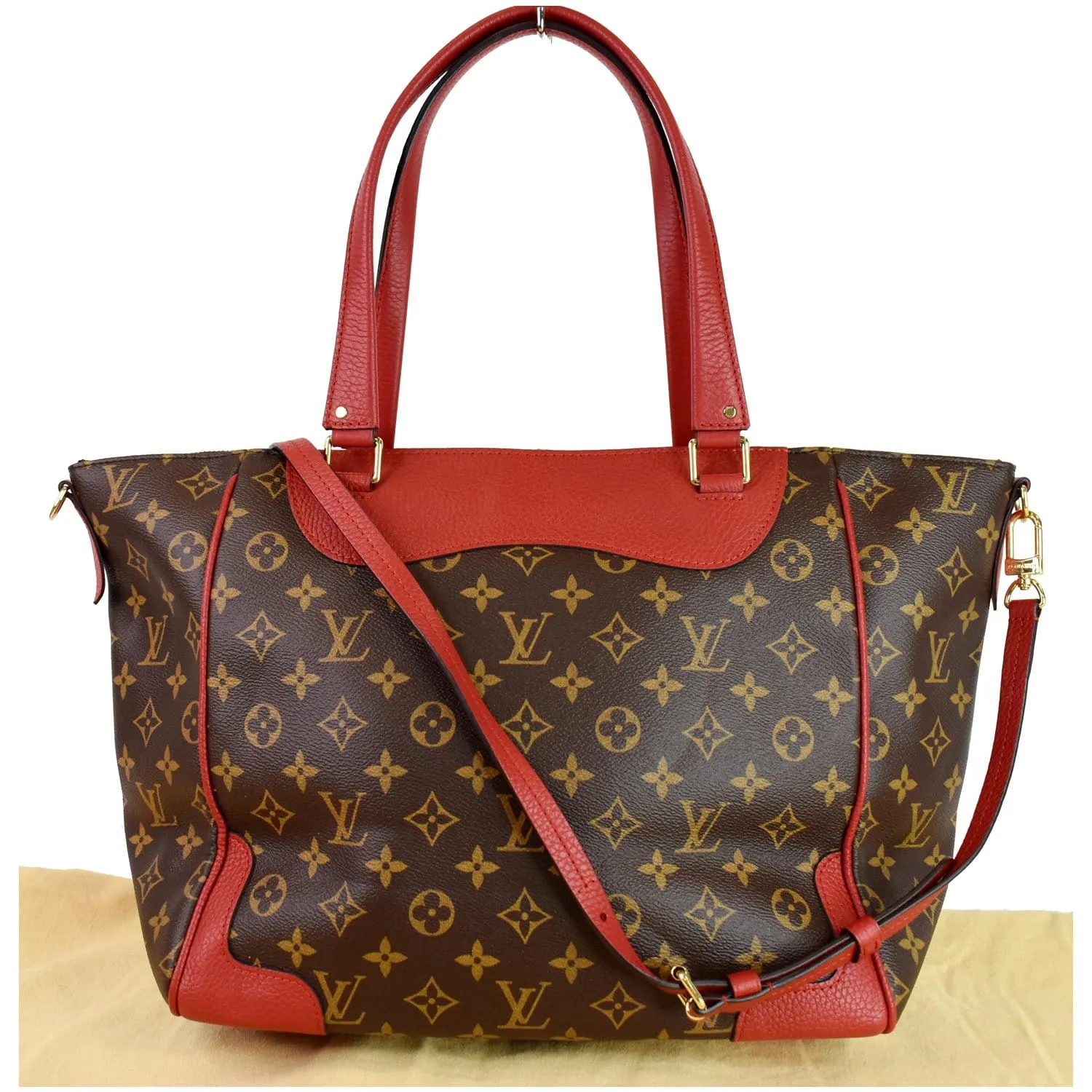LOUIS VUITTON Estrela NM Monogram Canvas Shoulder Bag Cherry