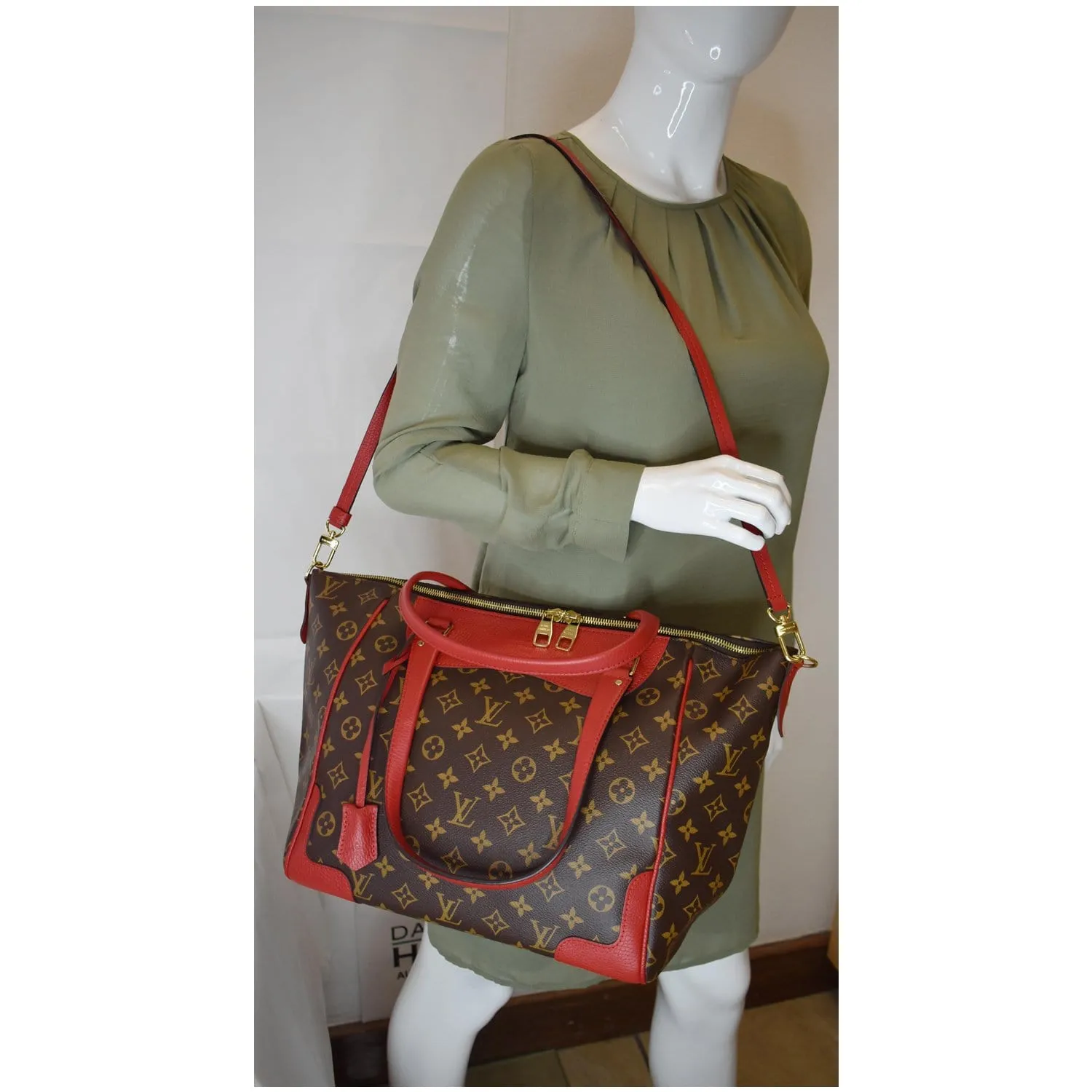 LOUIS VUITTON Estrela NM Monogram Canvas Shoulder Bag Cherry