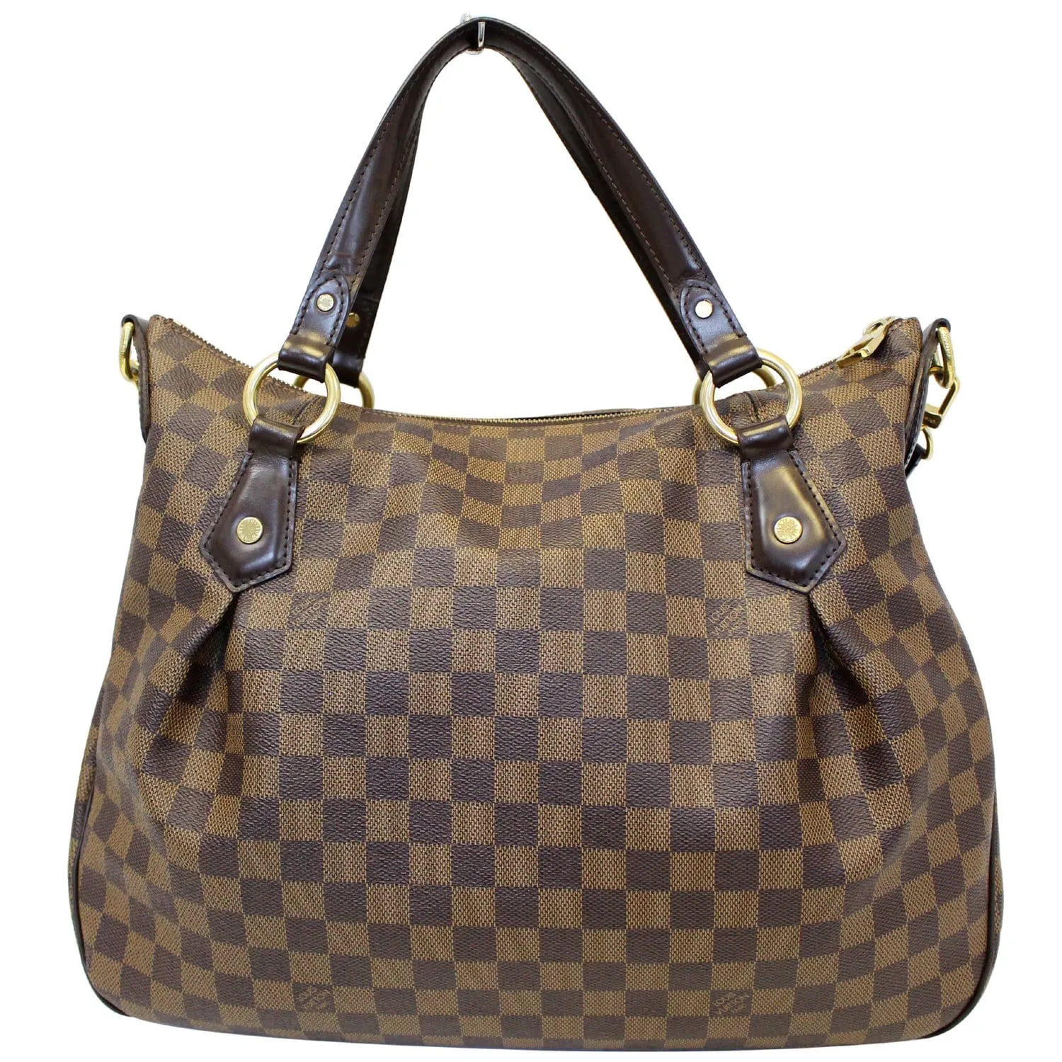 LOUIS VUITTON Evora MM Damier Ebene Tote Shoulder Bag Brown