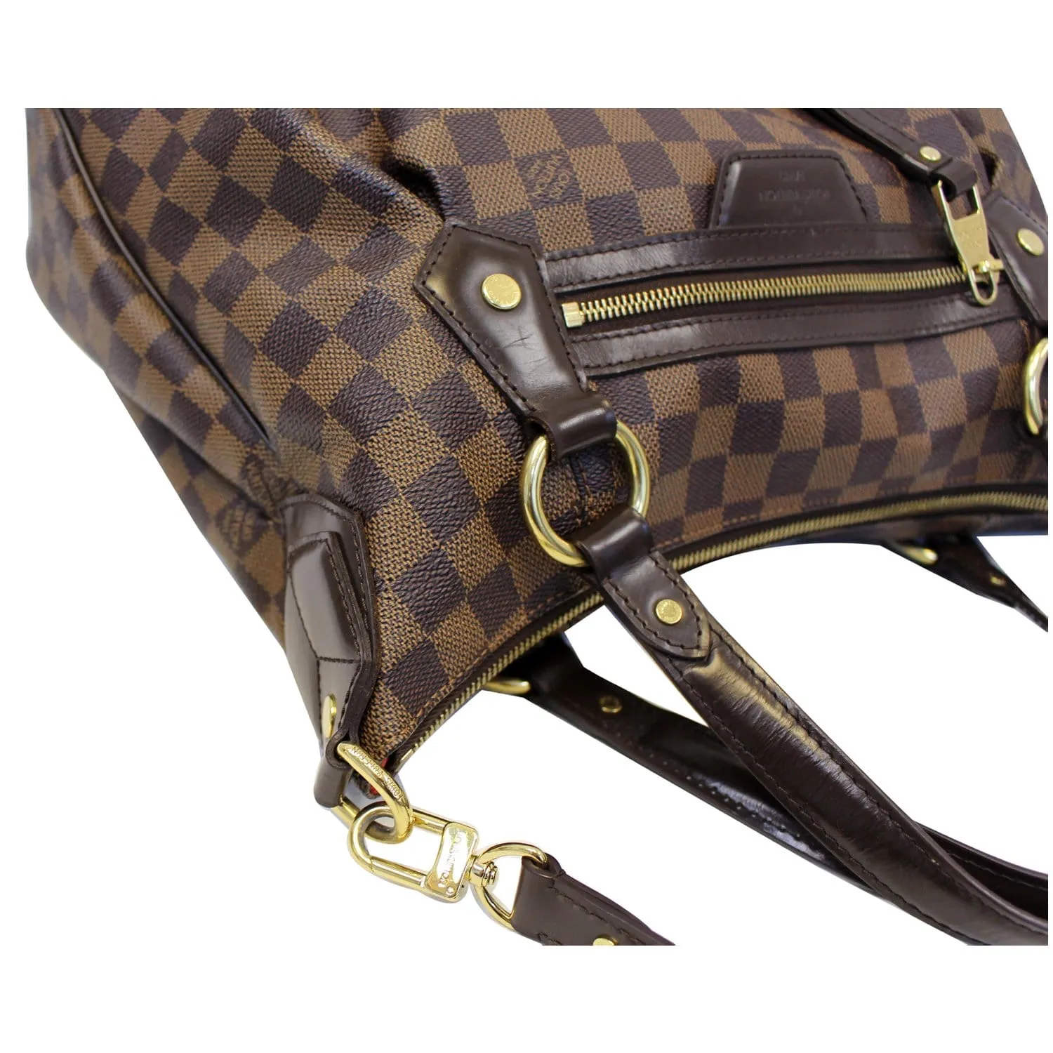 LOUIS VUITTON Evora MM Damier Ebene Tote Shoulder Bag Brown