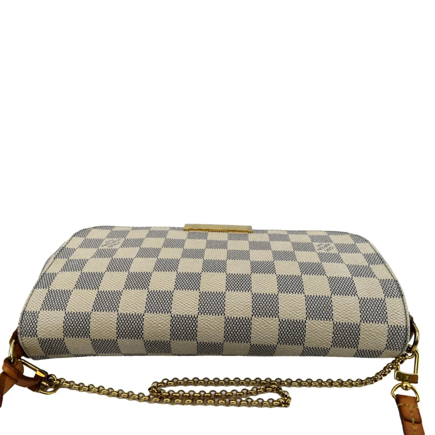 LOUIS VUITTON Favorite MM Damier Azur Crossbody Bag White