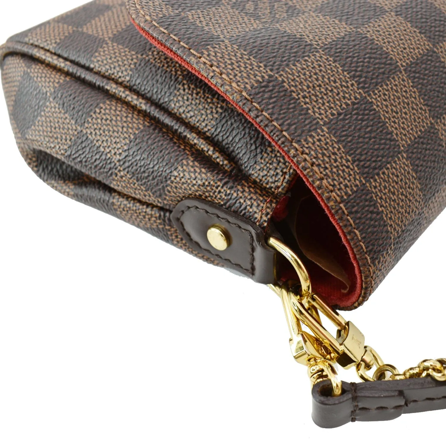 LOUIS VUITTON Favorite MM Damier Ebene Crossbody Bag Brown