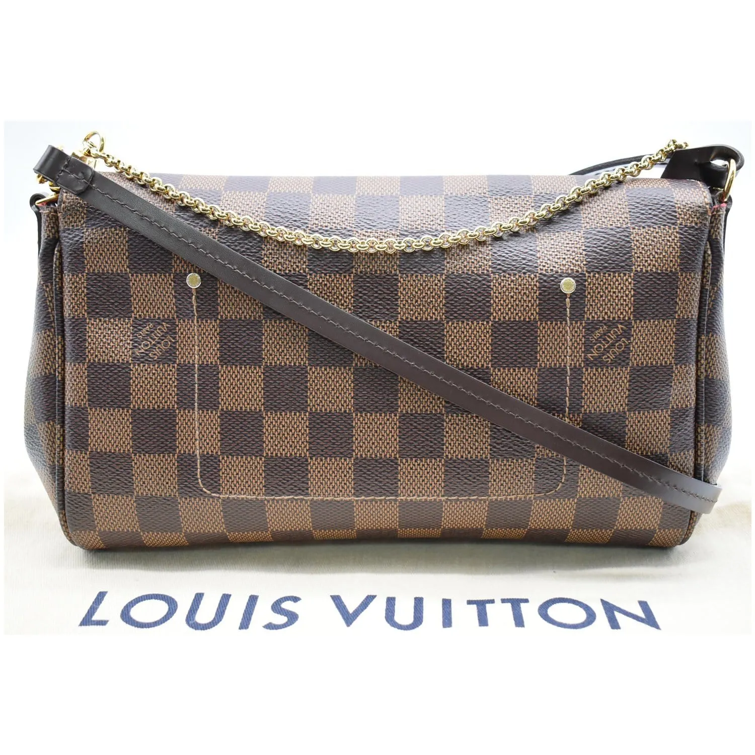 LOUIS VUITTON Favorite MM Damier Ebene Crossbody Bag Brown