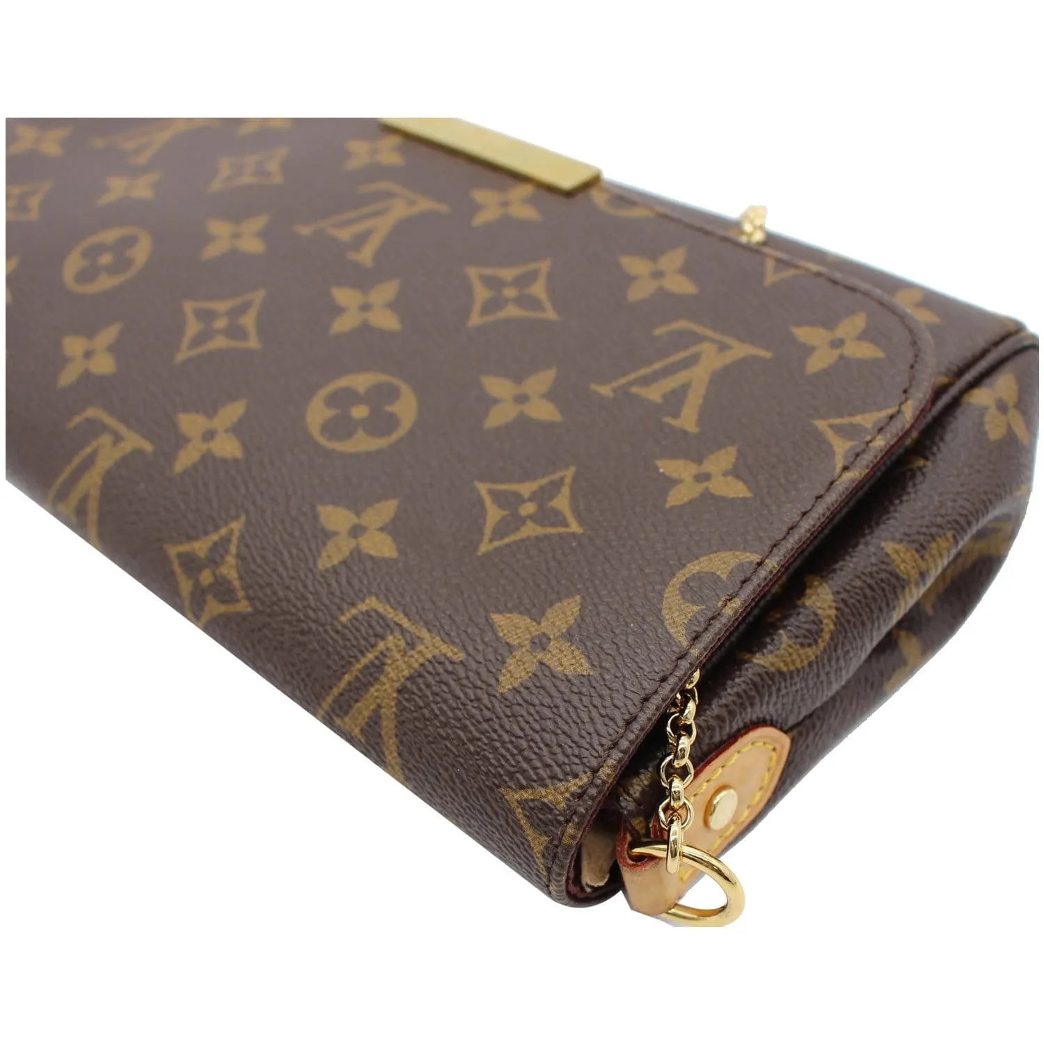LOUIS VUITTON Favorite MM Monogram Canvas Crossbody Bag Brown
