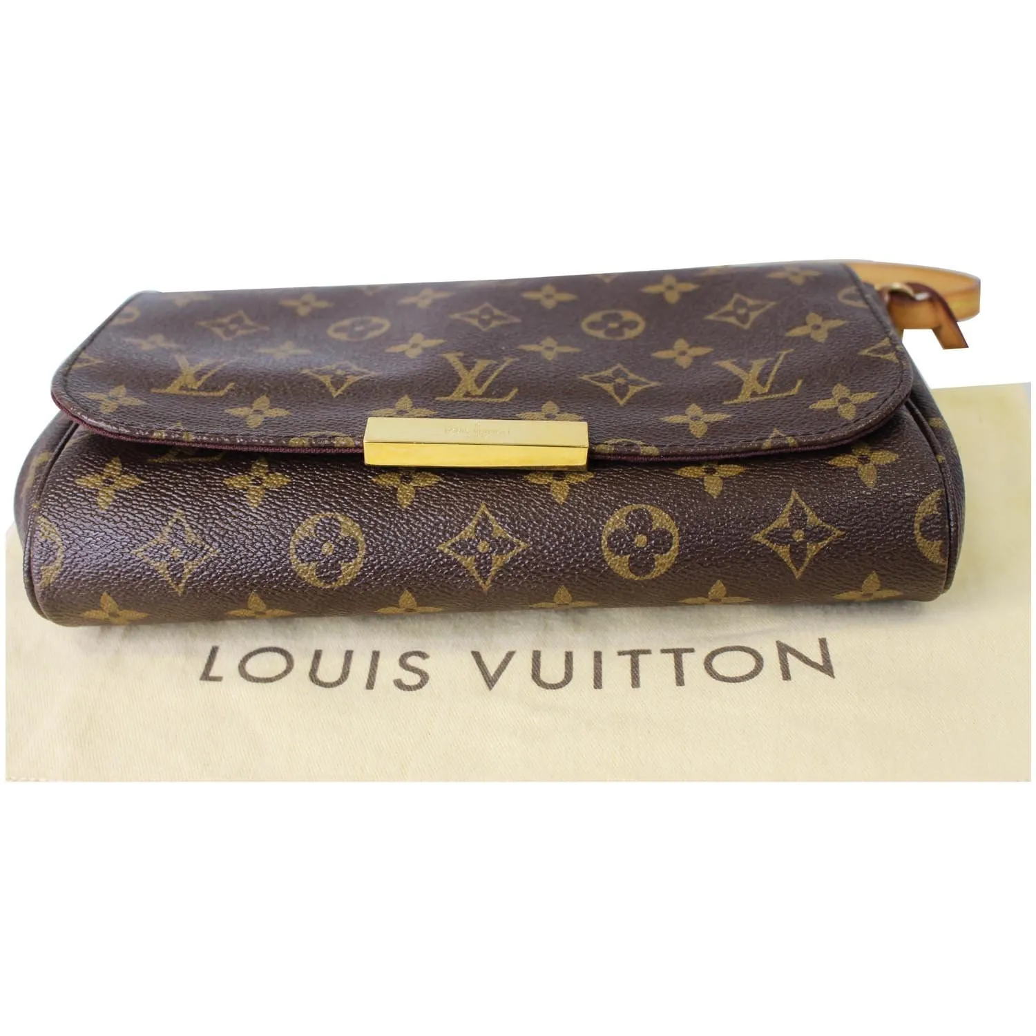 LOUIS VUITTON Favorite MM Monogram Canvas Crossbody Bag Brown