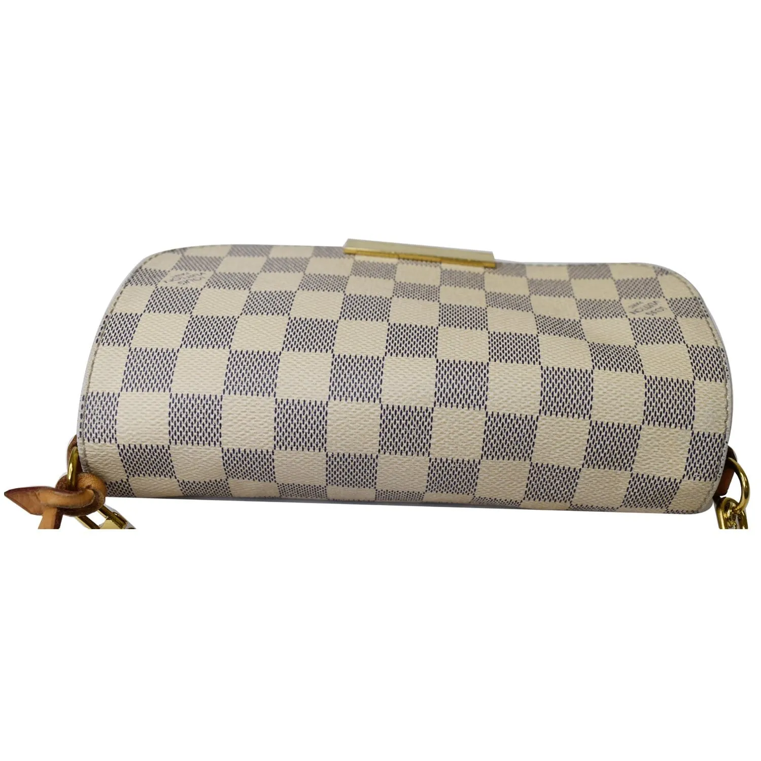 LOUIS VUITTON Favorite PM Damier Azur Crossbody Bag White