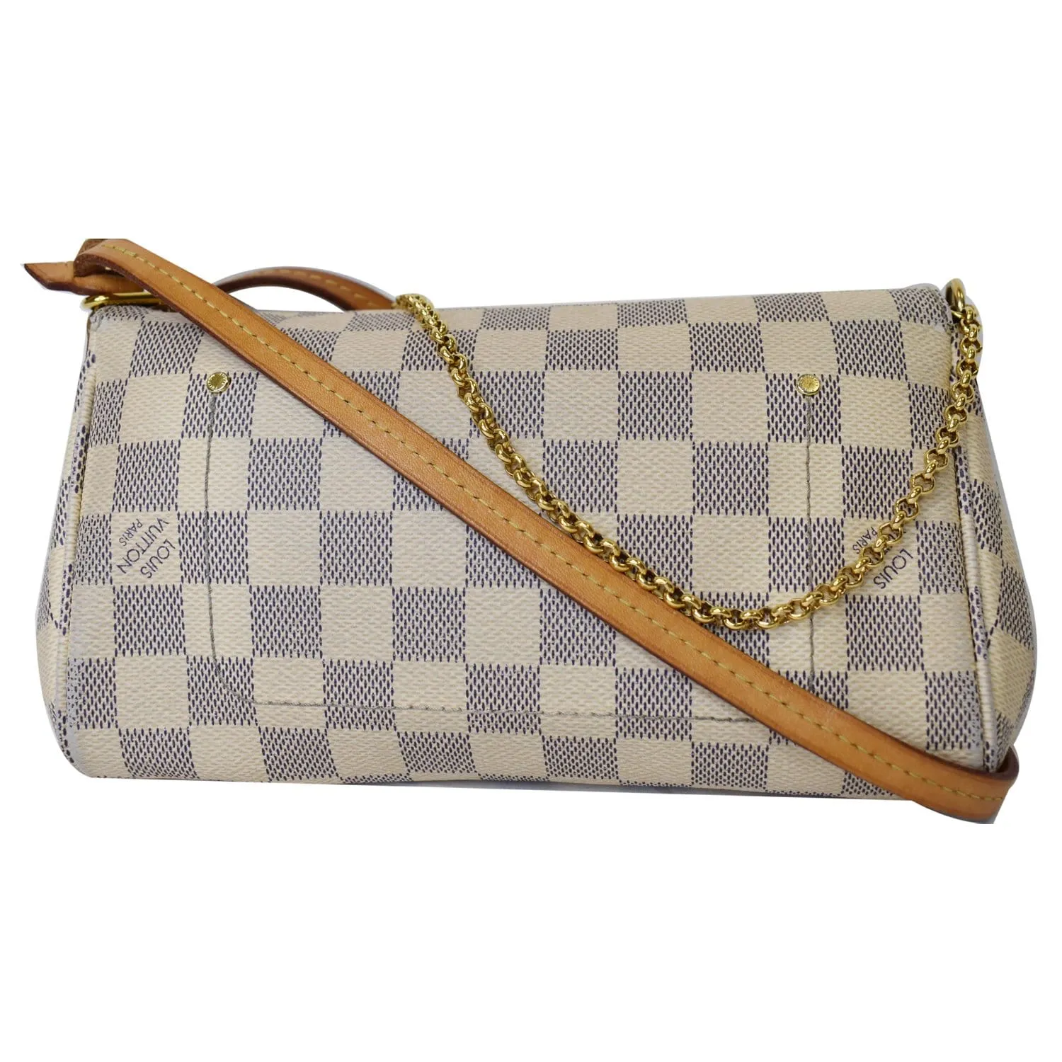 LOUIS VUITTON Favorite PM Damier Azur Crossbody Bag White