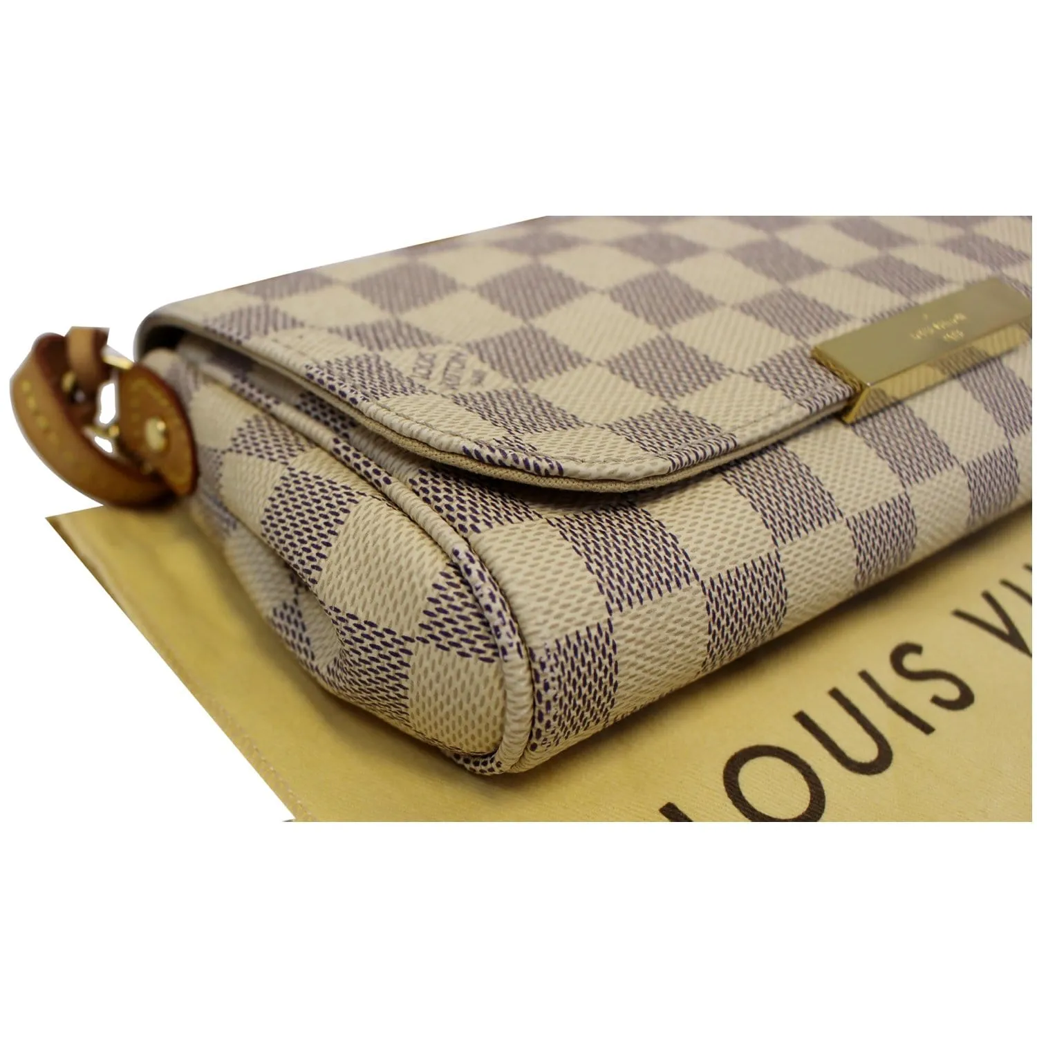 LOUIS VUITTON Favorite PM Damier Azur Crossbody Bag White