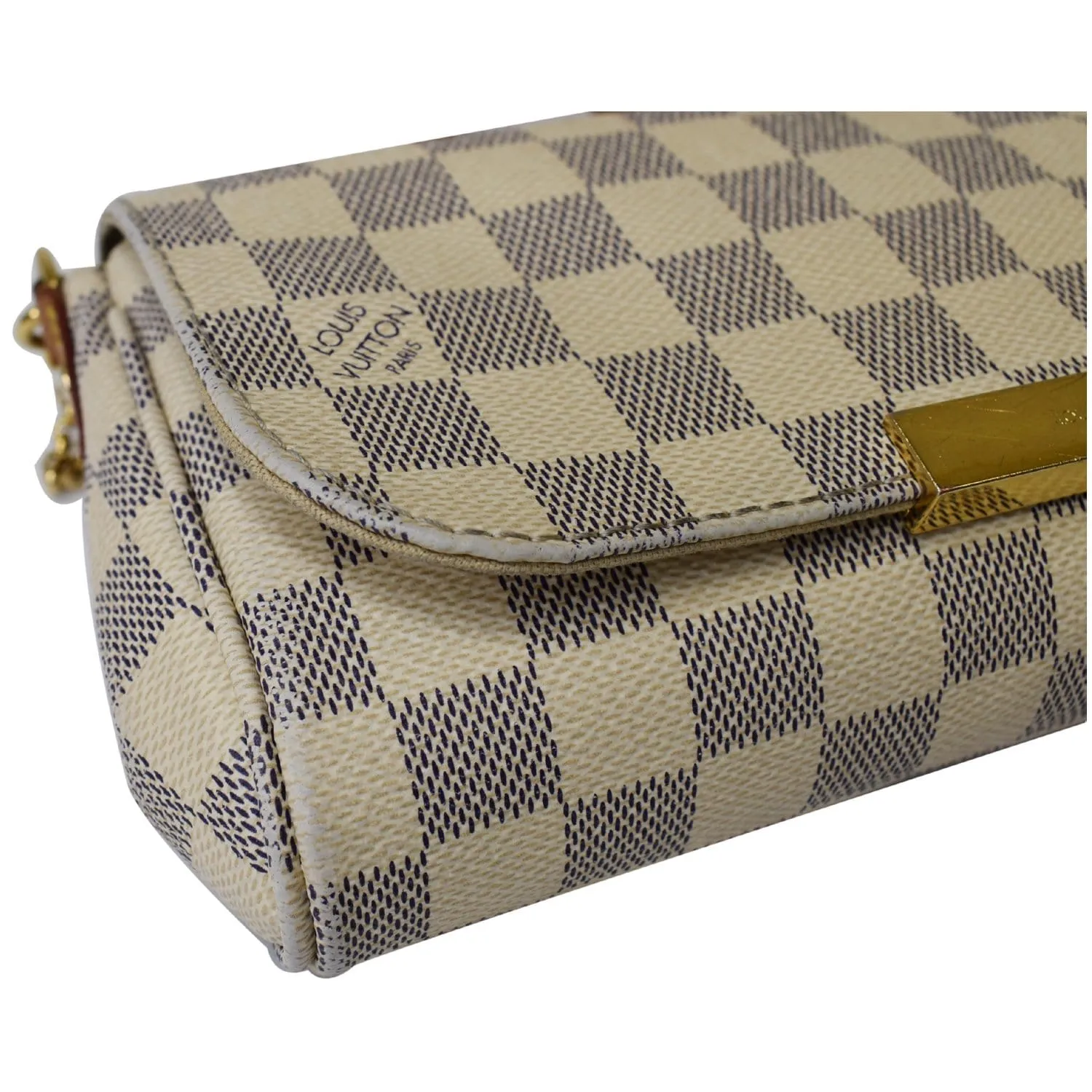 LOUIS VUITTON Favorite PM Damier Azur Crossbody Bag White