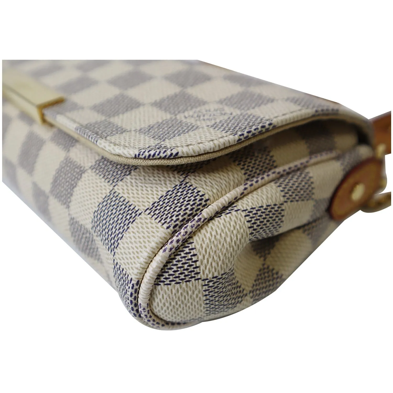 LOUIS VUITTON Favorite PM Damier Azur Crossbody Bag White