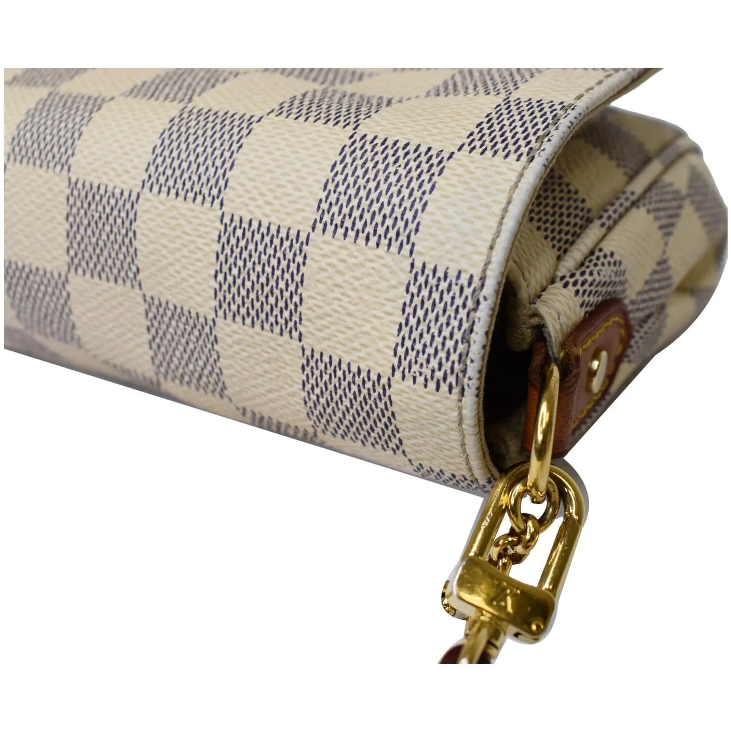 LOUIS VUITTON Favorite PM Damier Azur Crossbody Bag White