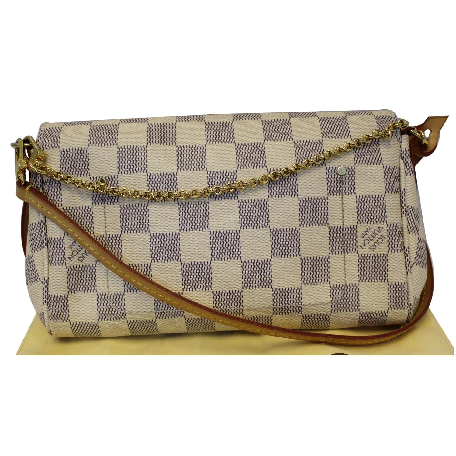 LOUIS VUITTON Favorite PM Damier Azur Crossbody Bag White