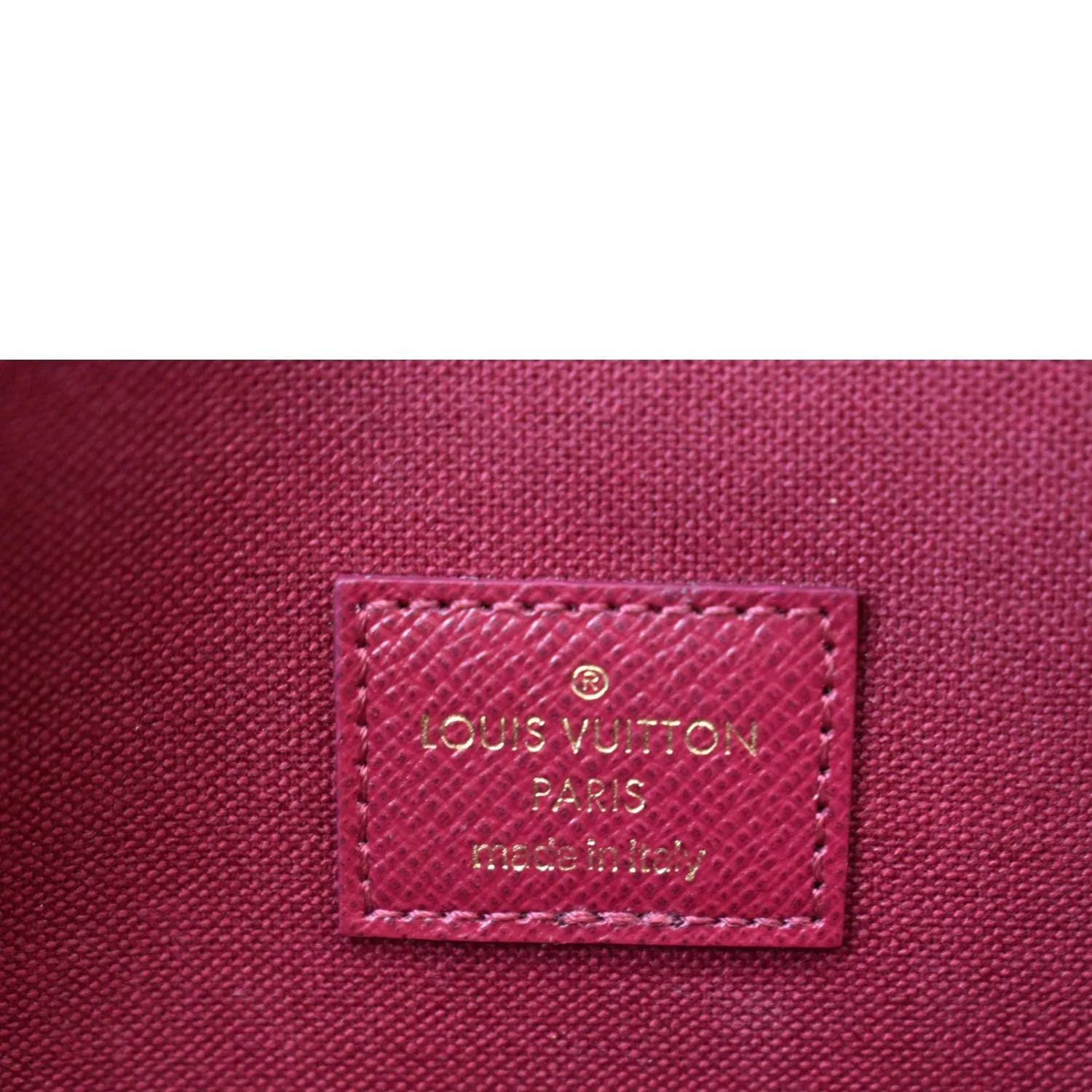 LOUIS VUITTON Felicie Monogram Canvas Pochette Crossbody Bag Brown