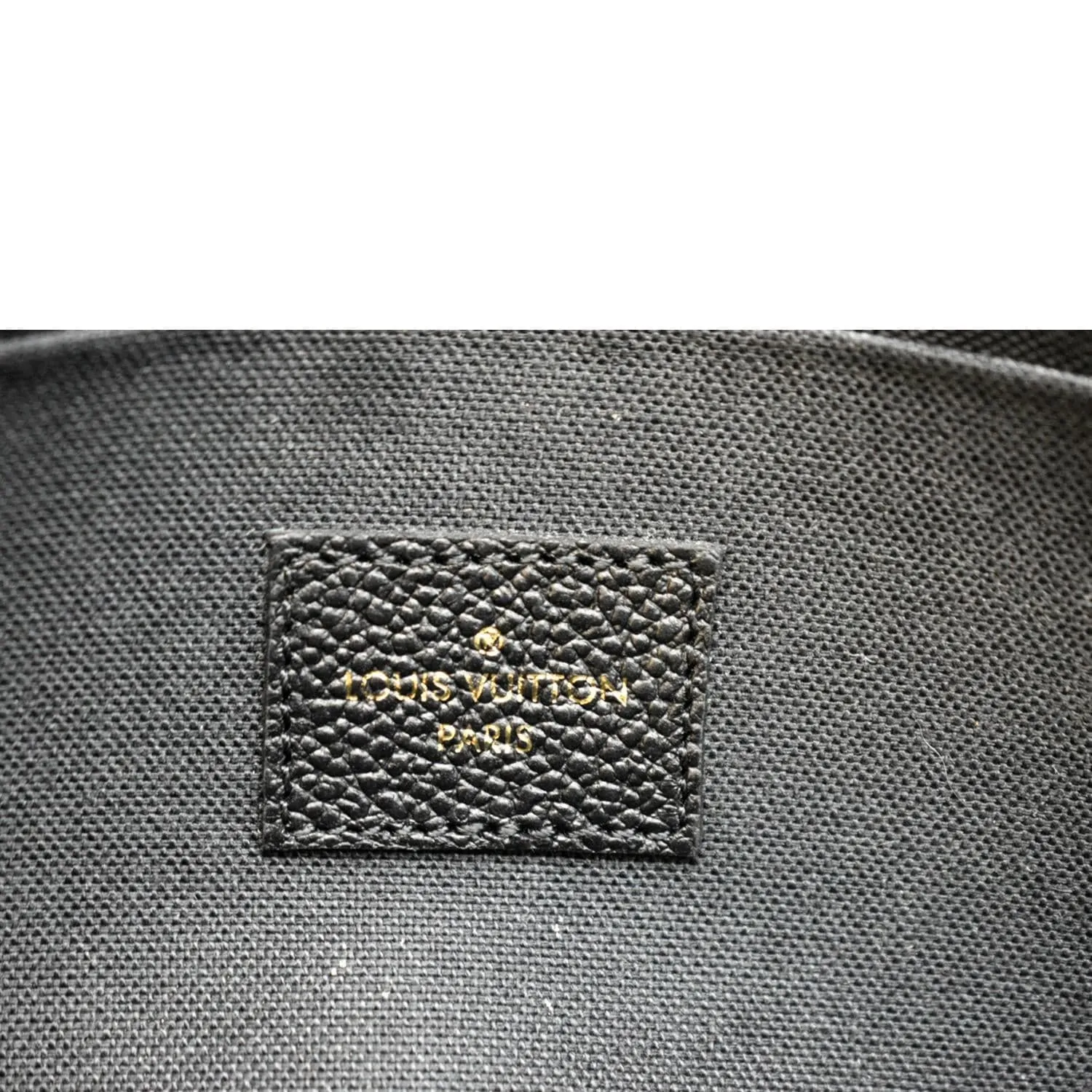 LOUIS VUITTON Felicie Monogram Empreinte Chain Pochette Crossbody Bag Black
