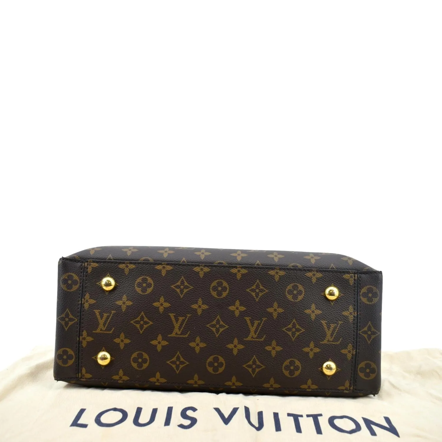 LOUIS VUITTON Flower Monogram Canvas Tote Shoulder Bag Cerise