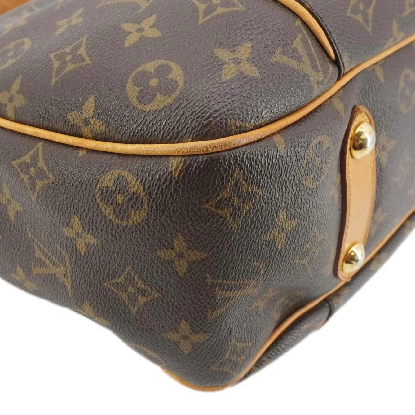 LOUIS VUITTON Galliera PM Monogram Canvas Shoulder Bag Brown