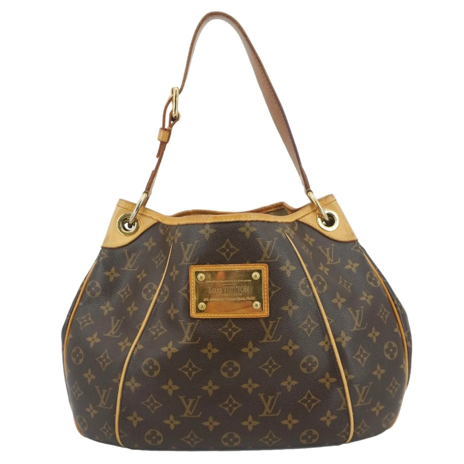 LOUIS VUITTON Galliera PM Monogram Canvas Shoulder Bag Brown