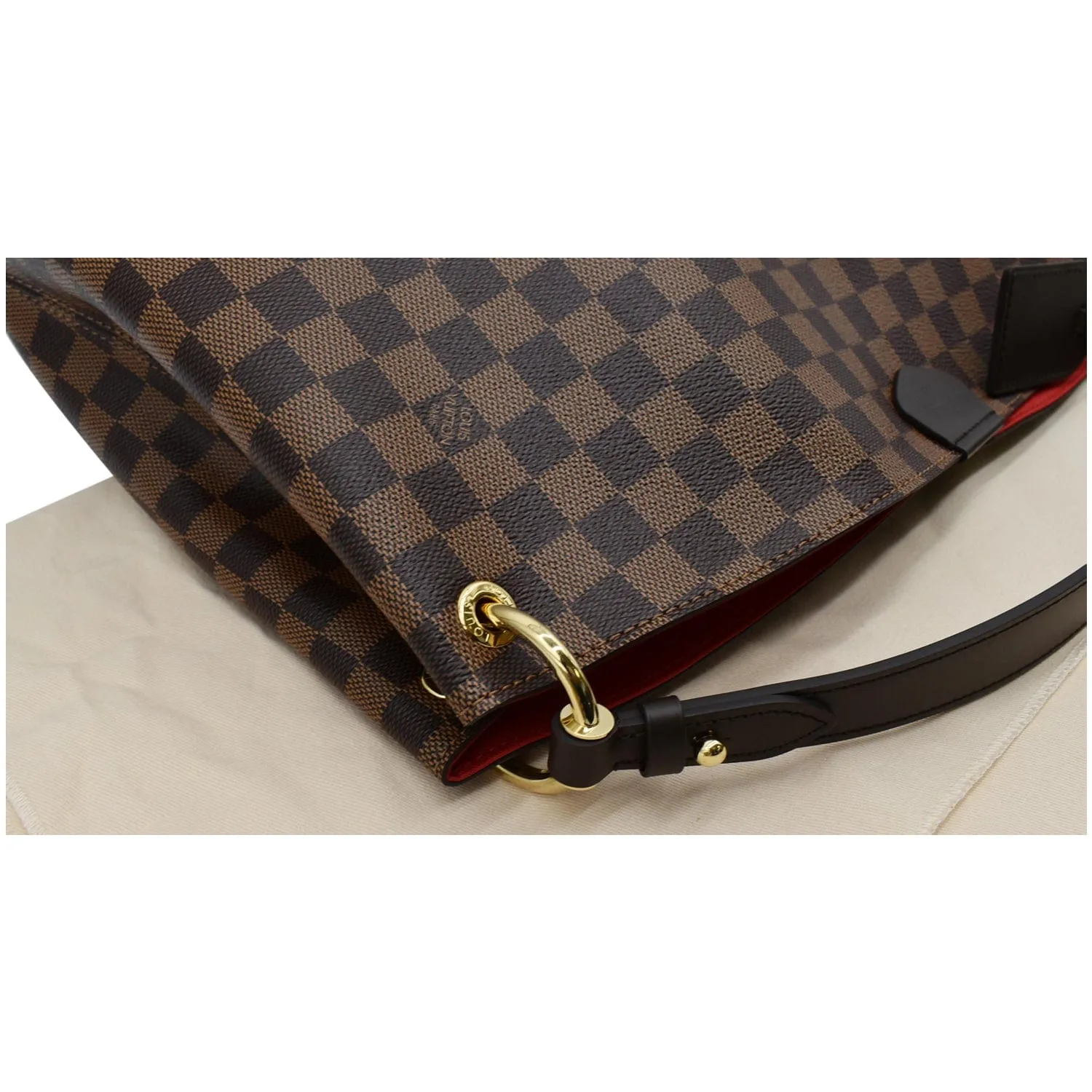 LOUIS VUITTON Graceful MM Damier Ebene Shoulder Bag Brown