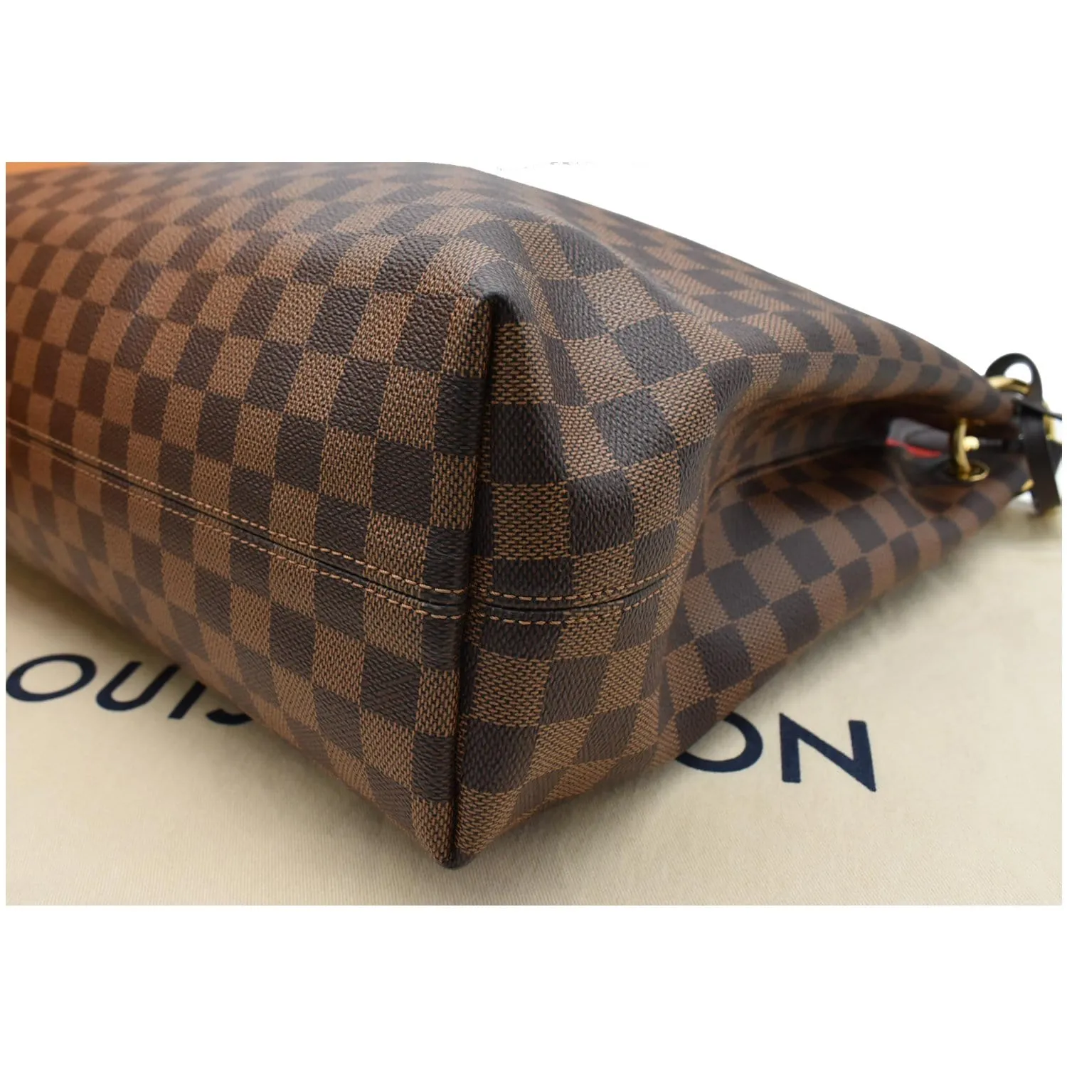 LOUIS VUITTON Graceful MM Damier Ebene Shoulder Bag Brown