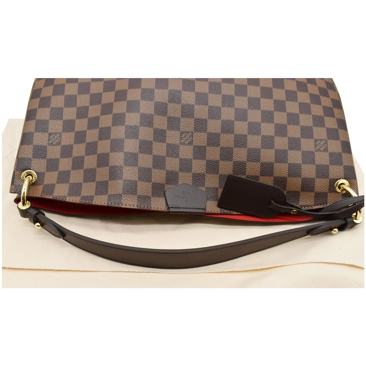 LOUIS VUITTON Graceful MM Damier Ebene Shoulder Bag Brown