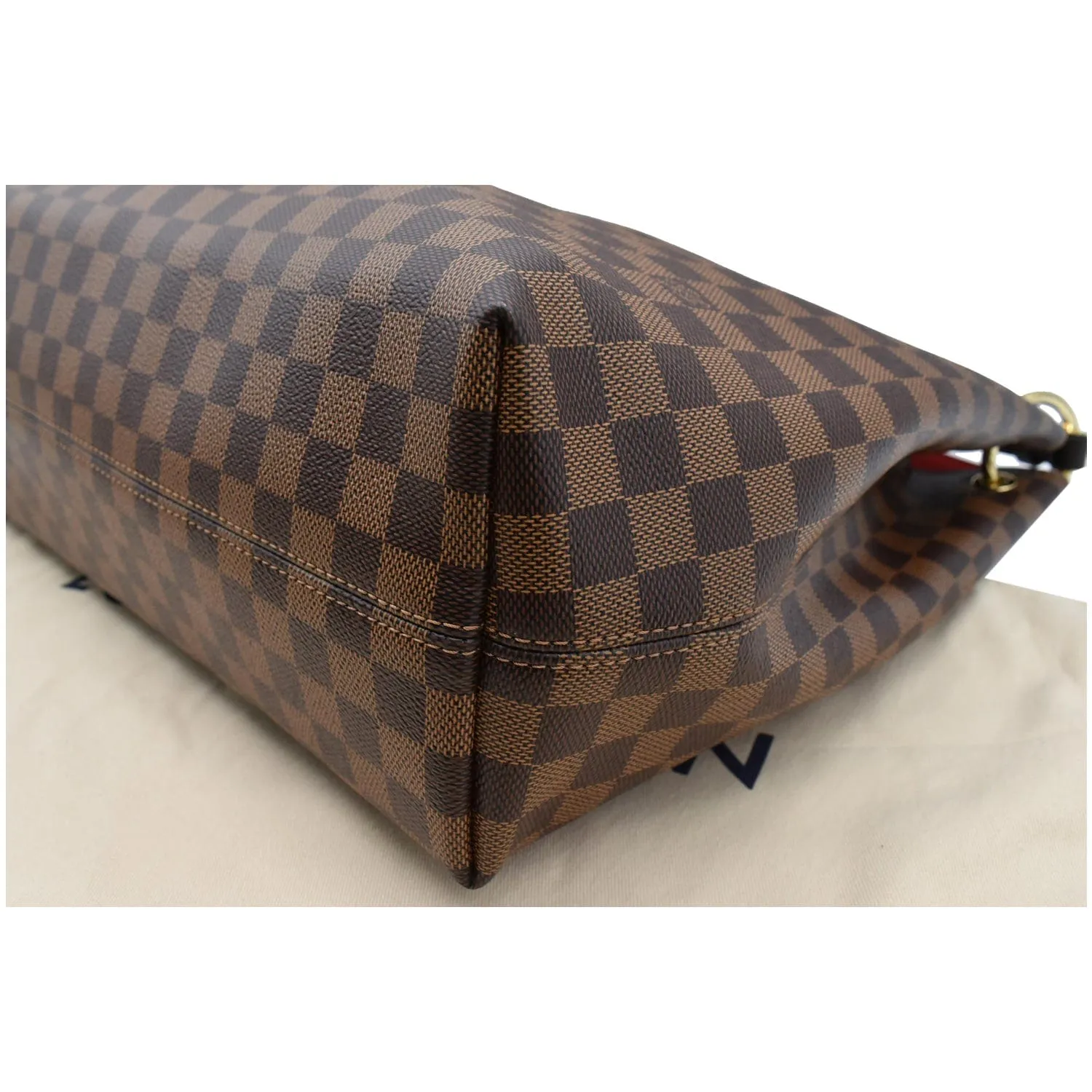 LOUIS VUITTON Graceful MM Damier Ebene Shoulder Bag Brown