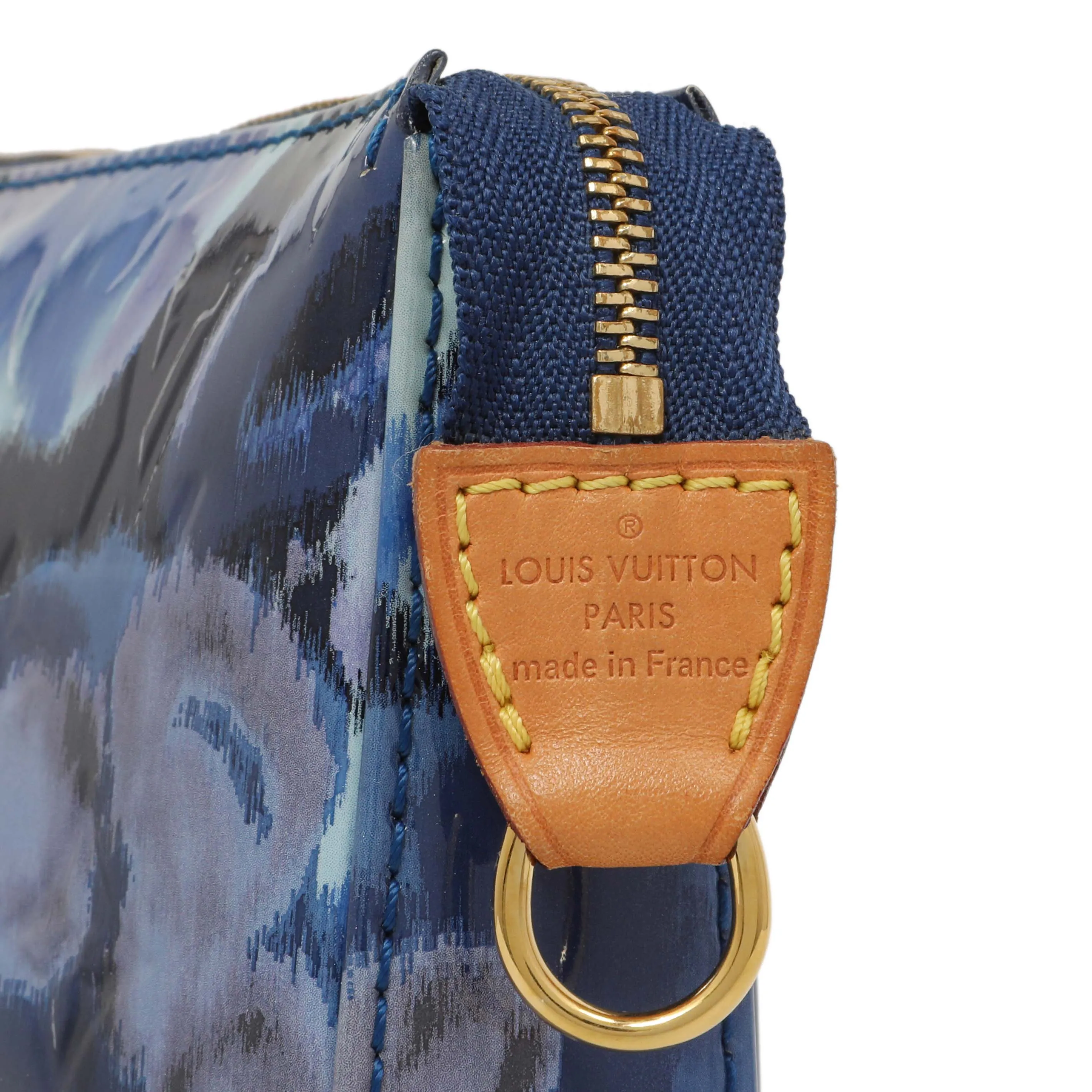 Louis Vuitton Grand Blue Vernis Ikat Pochette Accessories NM