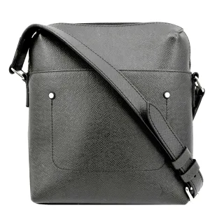 LOUIS VUITTON Grigori Pochette Taiga Leather Crossbody Bag Black