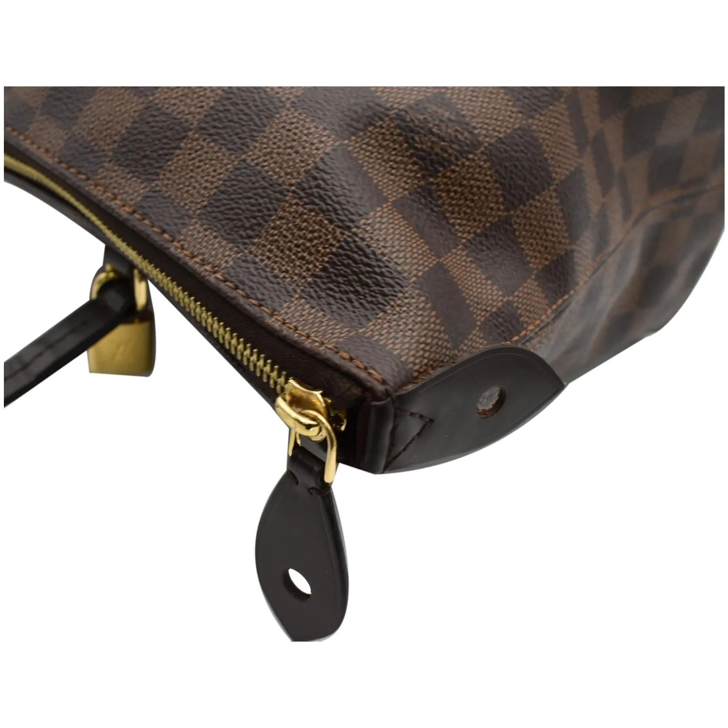 LOUIS VUITTON Iena MM Damier Ebene Shoulder Bag Brown