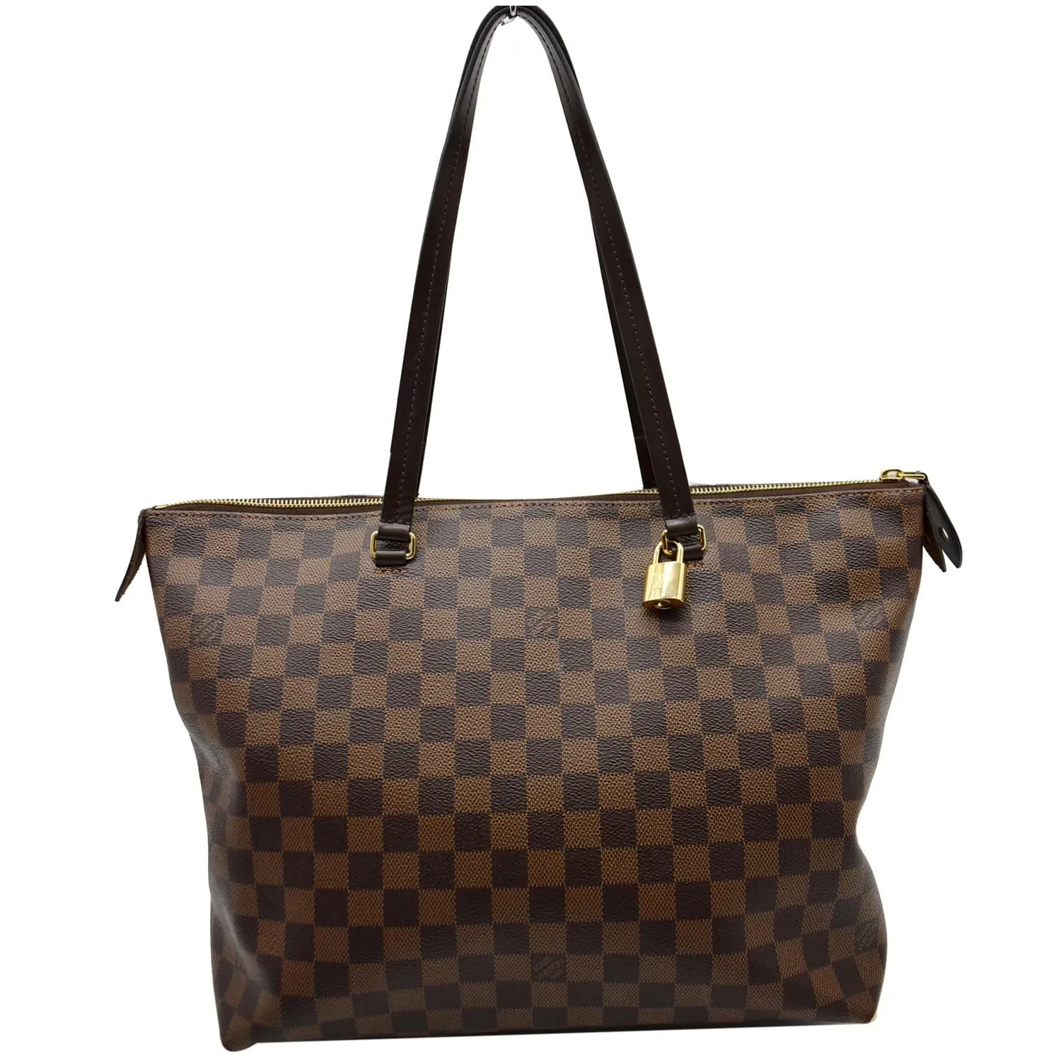 LOUIS VUITTON Iena MM Damier Ebene Shoulder Bag Brown