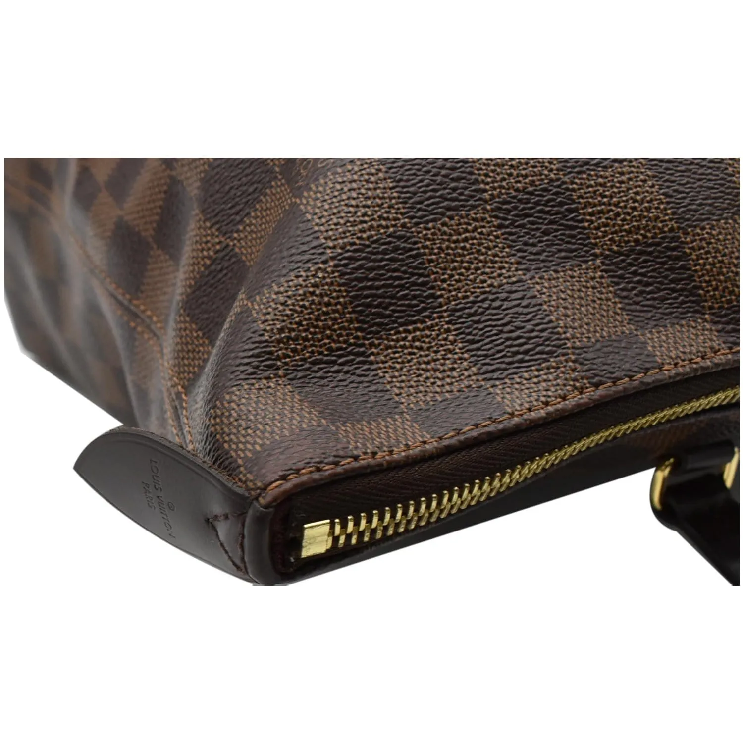 LOUIS VUITTON Iena MM Damier Ebene Shoulder Bag Brown