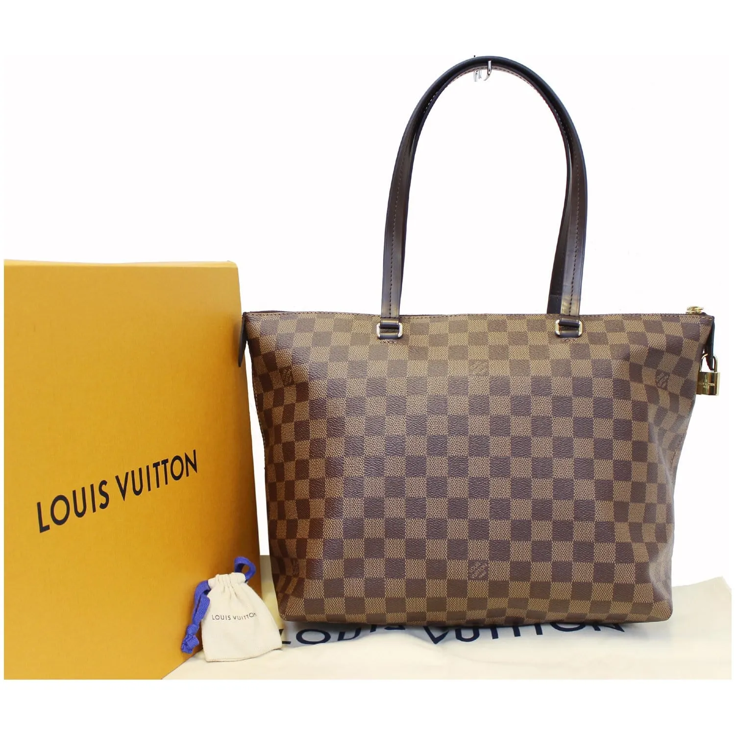 LOUIS VUITTON Iena PM Damier Ebene Shoulder Bag Brown