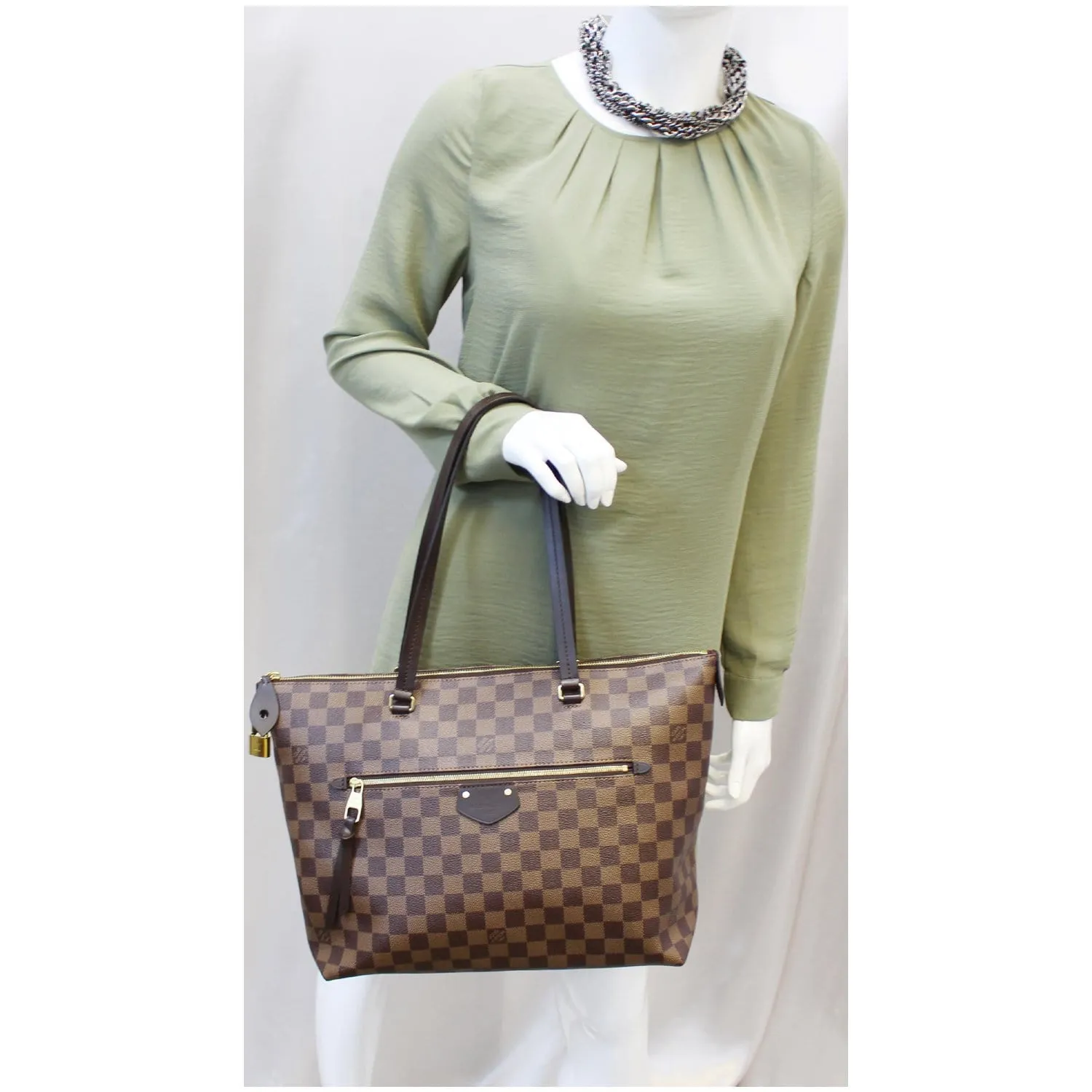 LOUIS VUITTON Iena PM Damier Ebene Shoulder Bag Brown