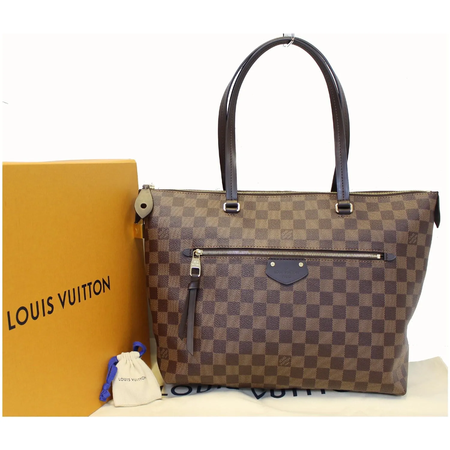 LOUIS VUITTON Iena PM Damier Ebene Shoulder Bag Brown