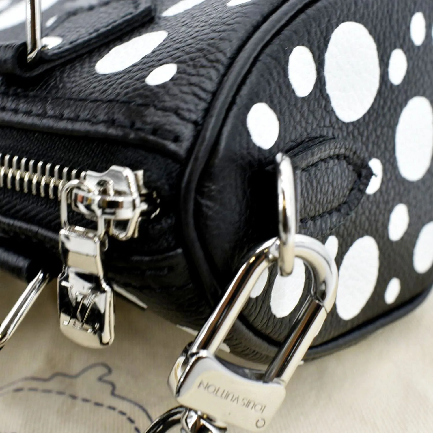 Louis Vuitton LV x YK Nano Speedy Monogram Empreinte Leather Shoulder bag Black/Bicolor