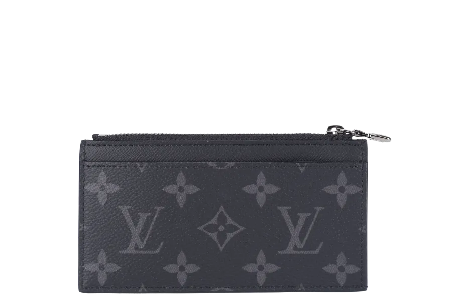 LOUIS VUITTON M69533 COIN CARD HOLDER MONOGRAM ECLIPSE WITH DUST COVER AND BOX