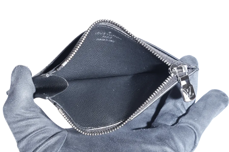 LOUIS VUITTON M69533 COIN CARD HOLDER MONOGRAM ECLIPSE WITH DUST COVER AND BOX