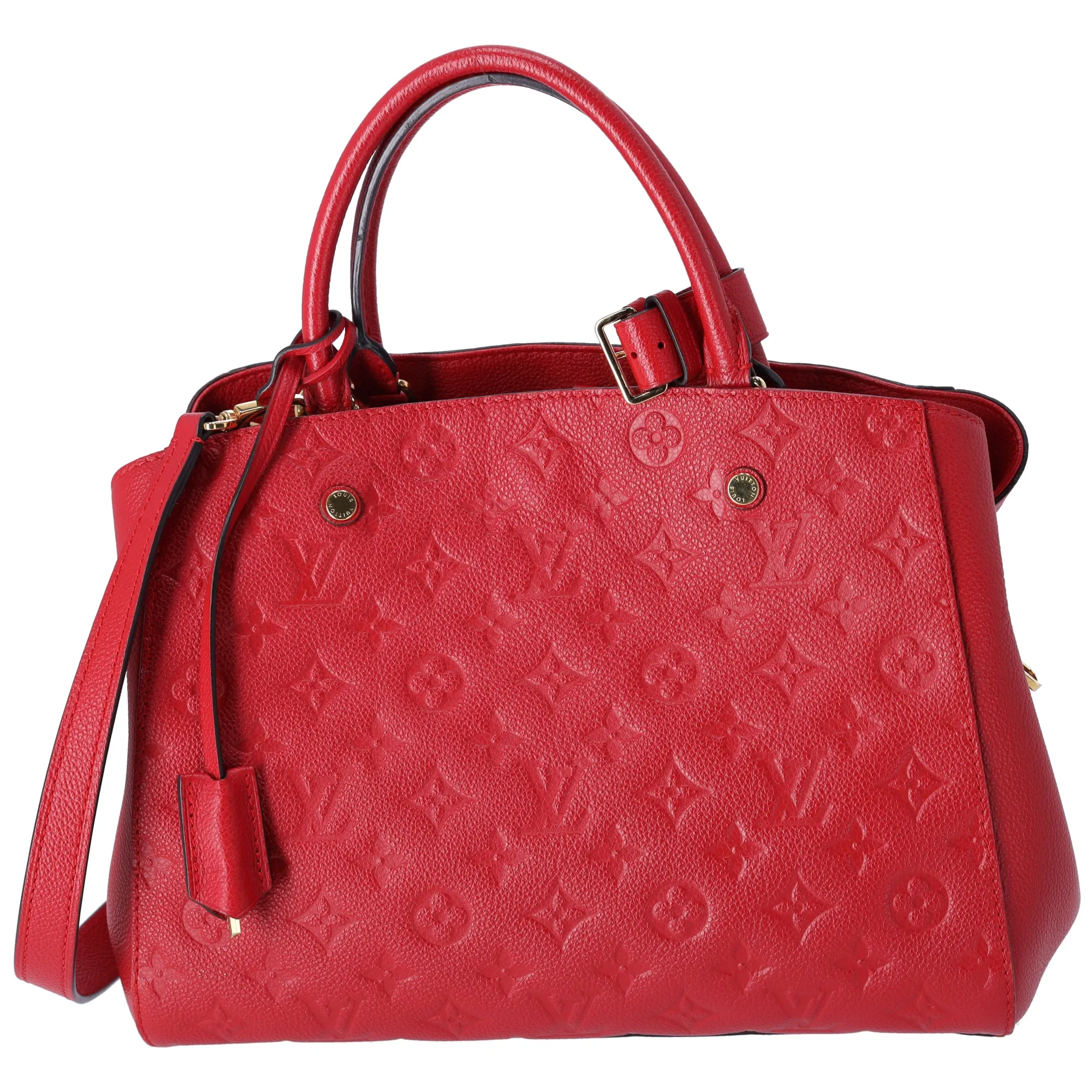Louis Vuitton Montaigne MM Monogram Empreinte Handbag M41194 Cerise
