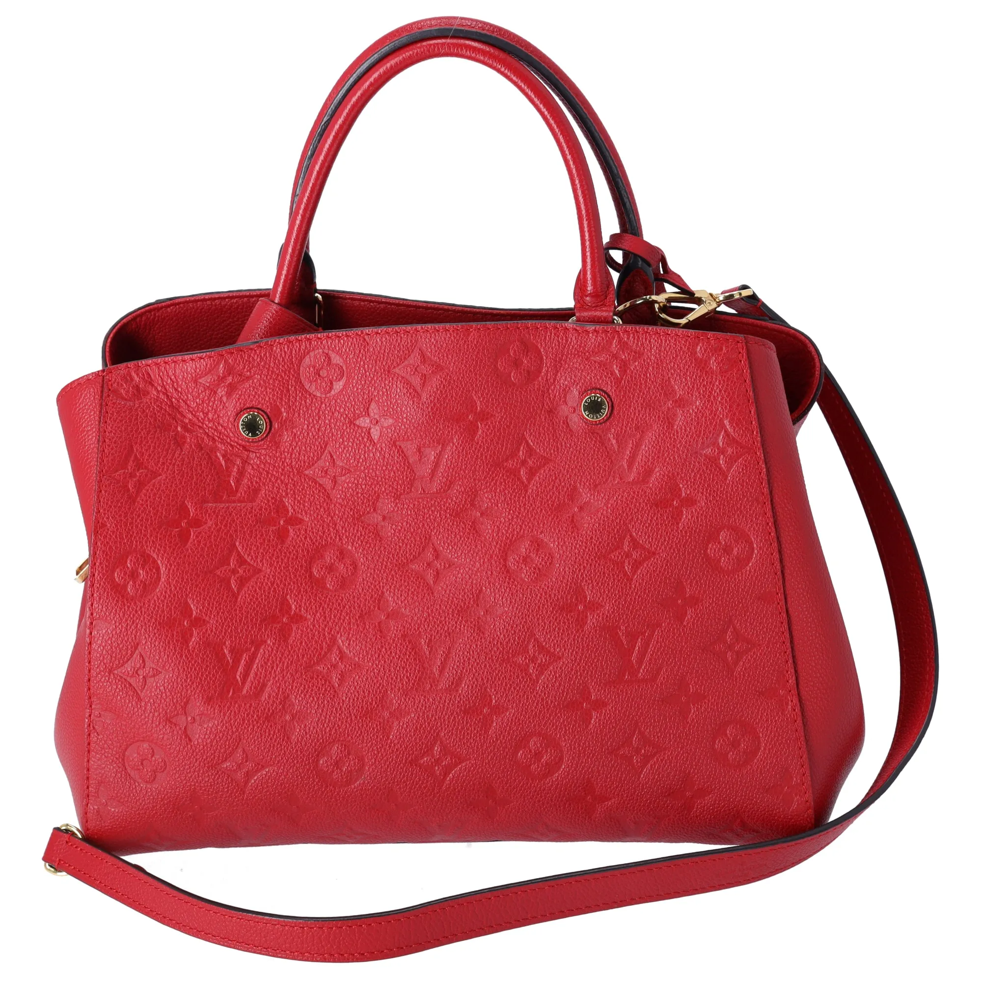 Louis Vuitton Montaigne MM Monogram Empreinte Handbag M41194 Cerise